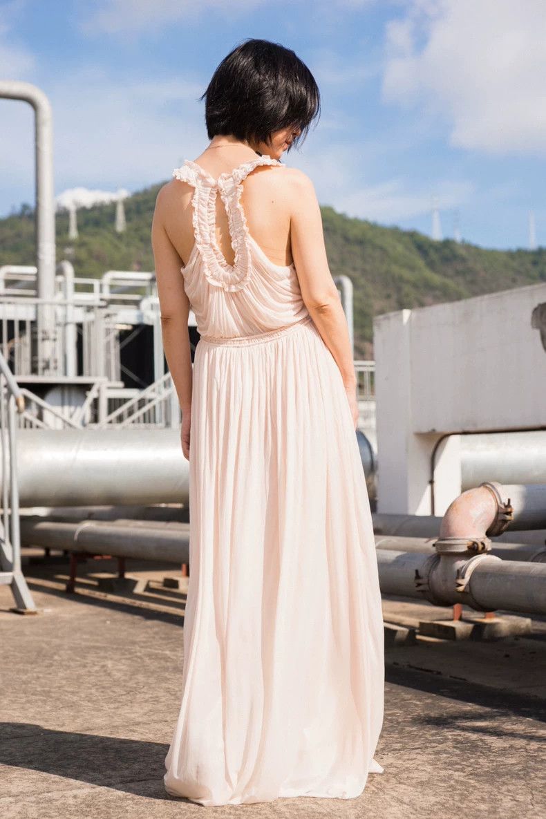 Alexander McQueen Alexander McQUEEN size M Naked pink pleated dress 2505-Nex Size M / US 6-8 / IT 42-44 - 6 Thumbnail