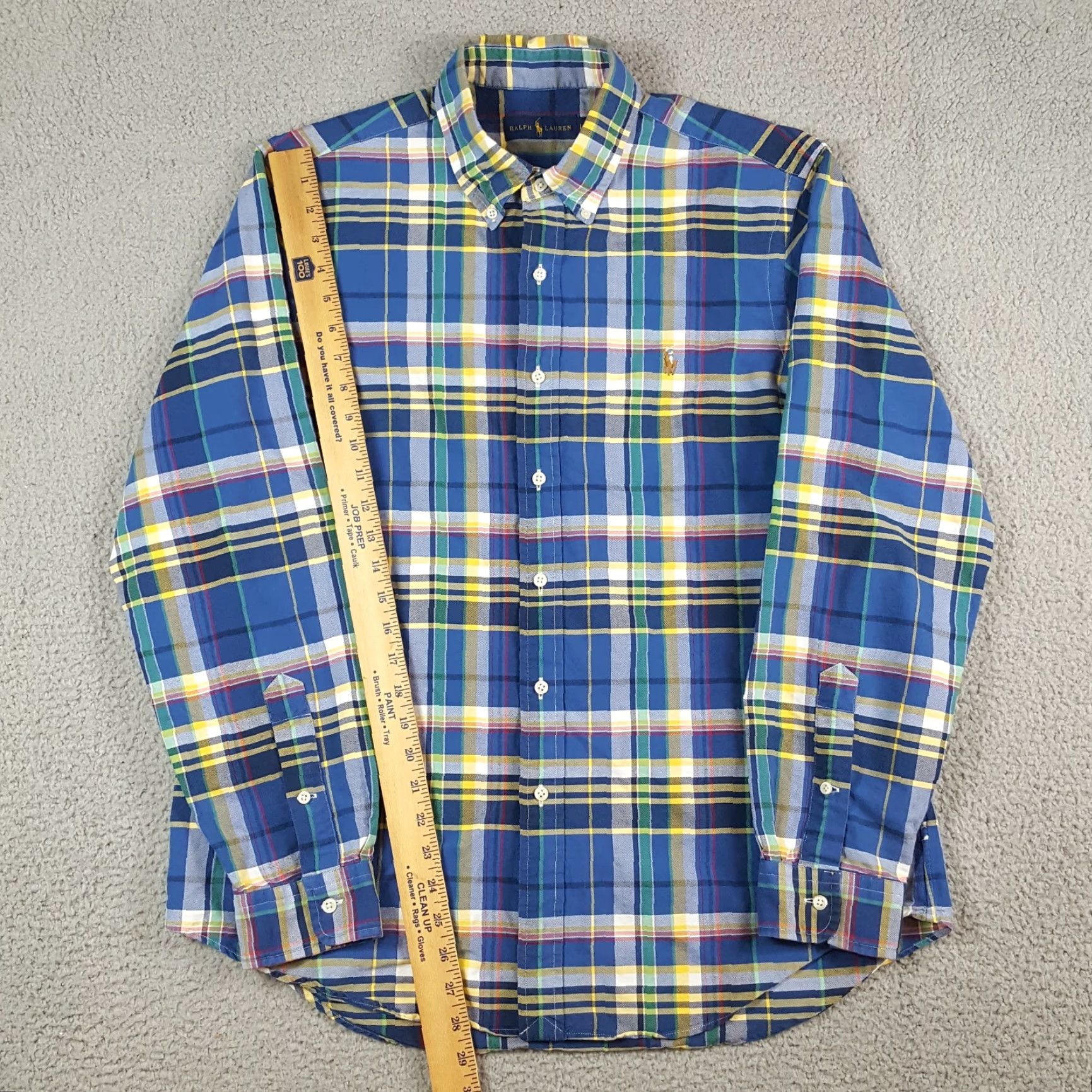 Ralph Lauren Ralph Lauren Button-Down Shirt Mens L Blue Plaid Preppy Pony Logo 90s Vintage Classic Casual Workwear Shirt Size 42R - 7 Thumbnail