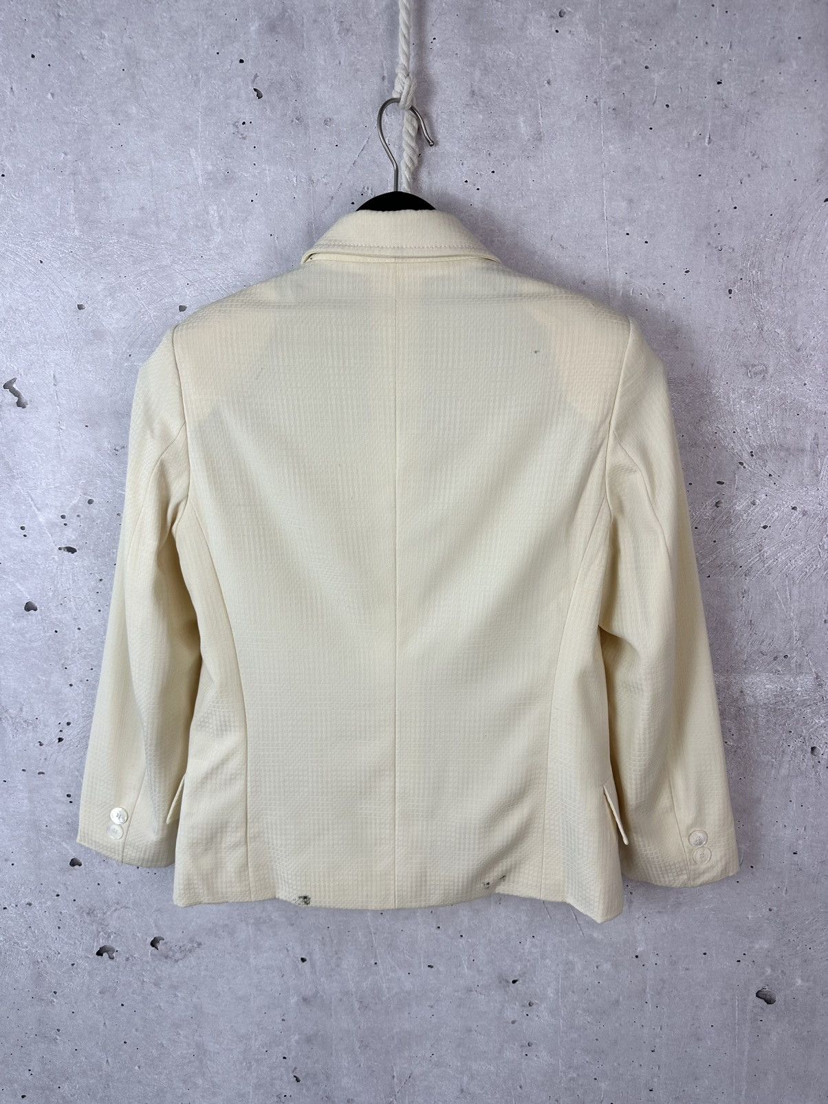 Celine Vintage Celine Paris Beige Wool Women’s Blazer Jacket Size S / US 4 / IT 40 - 13 Thumbnail