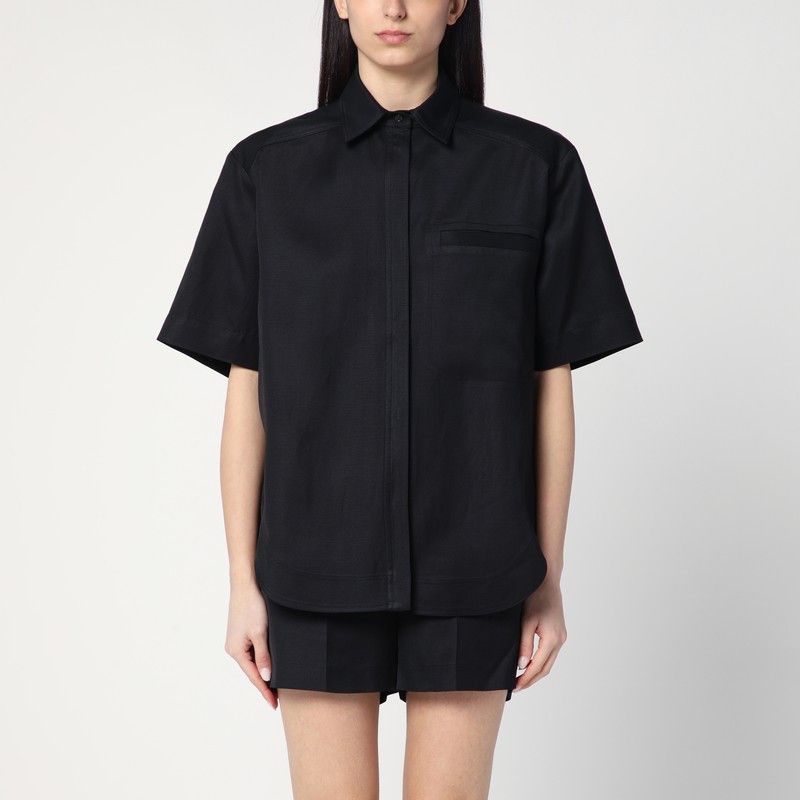 Loulou de Saison Loulou De Saison Black Shirt In Viscose And Linen Size M / US 6-8 / IT 42-44 - 1 Thumbnail