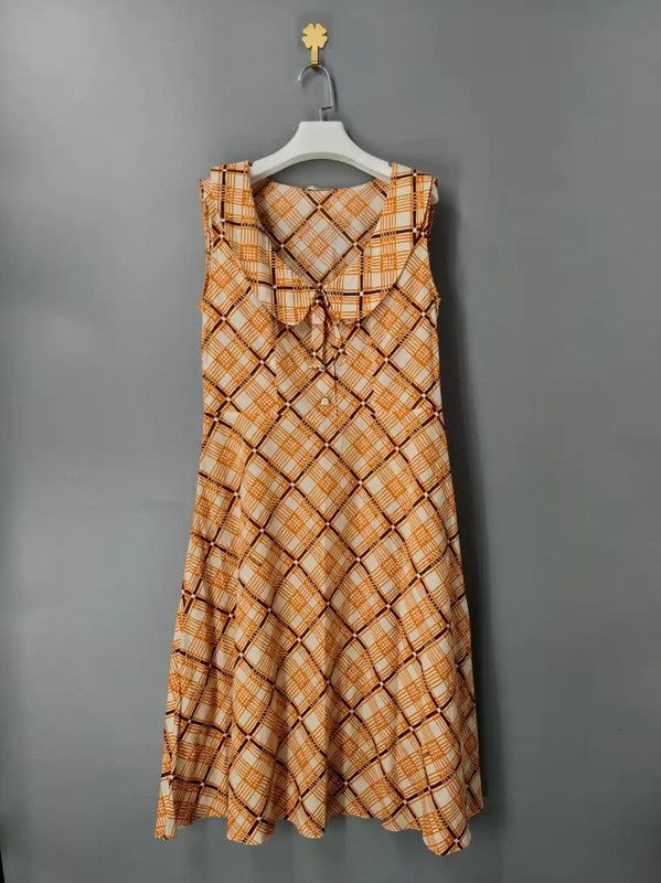 Miu Miu Miu Miu Yellow Cotton Dress for Women 0089 Size S / US 4 / IT 40 - 1 Thumbnail