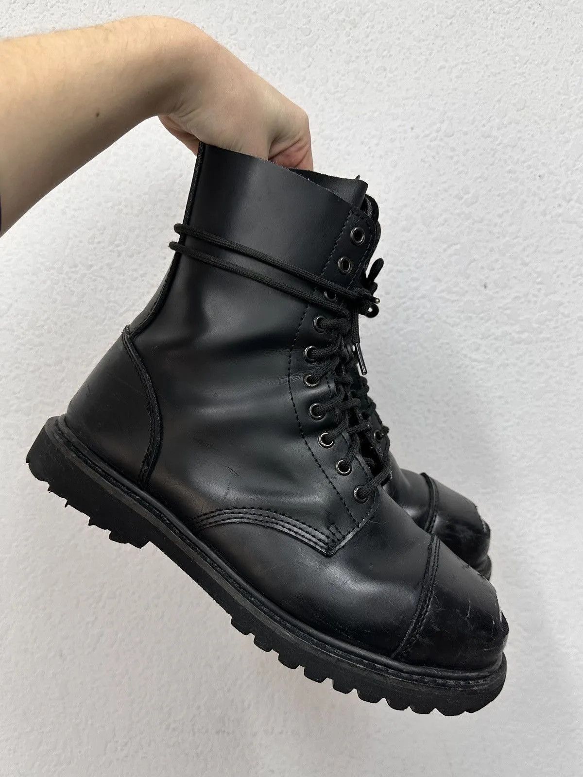 Raf Simons Vintage Leather Boots Avantgarde Rick Owens Style AS 98 Rare Size US 11 / EU 44 - 3 Thumbnail
