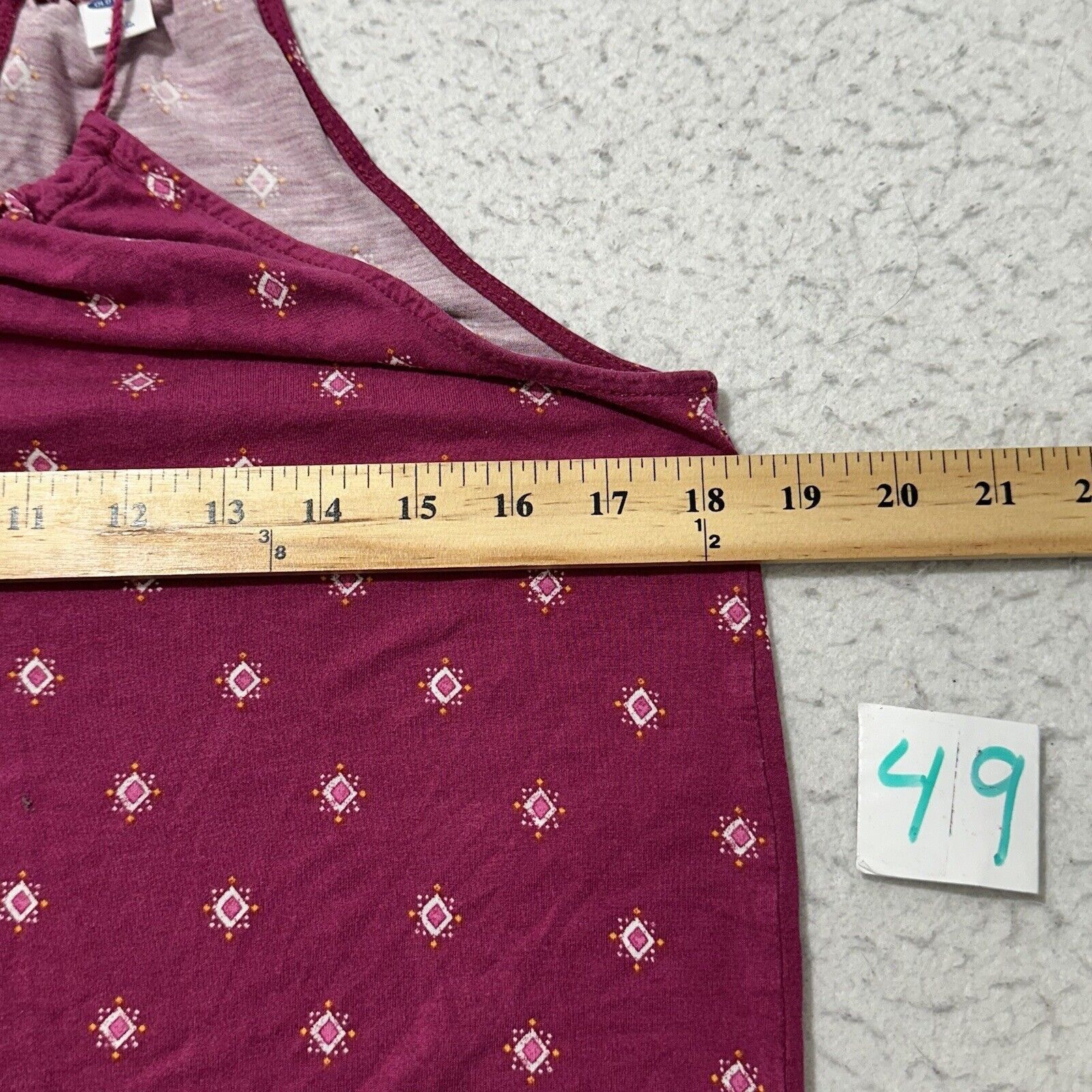 Old Navy Old Navy XS Babydoll Tank Top Berry Purple Boho Print Size XS / US 0-2 / IT 36-38 - 8 Thumbnail