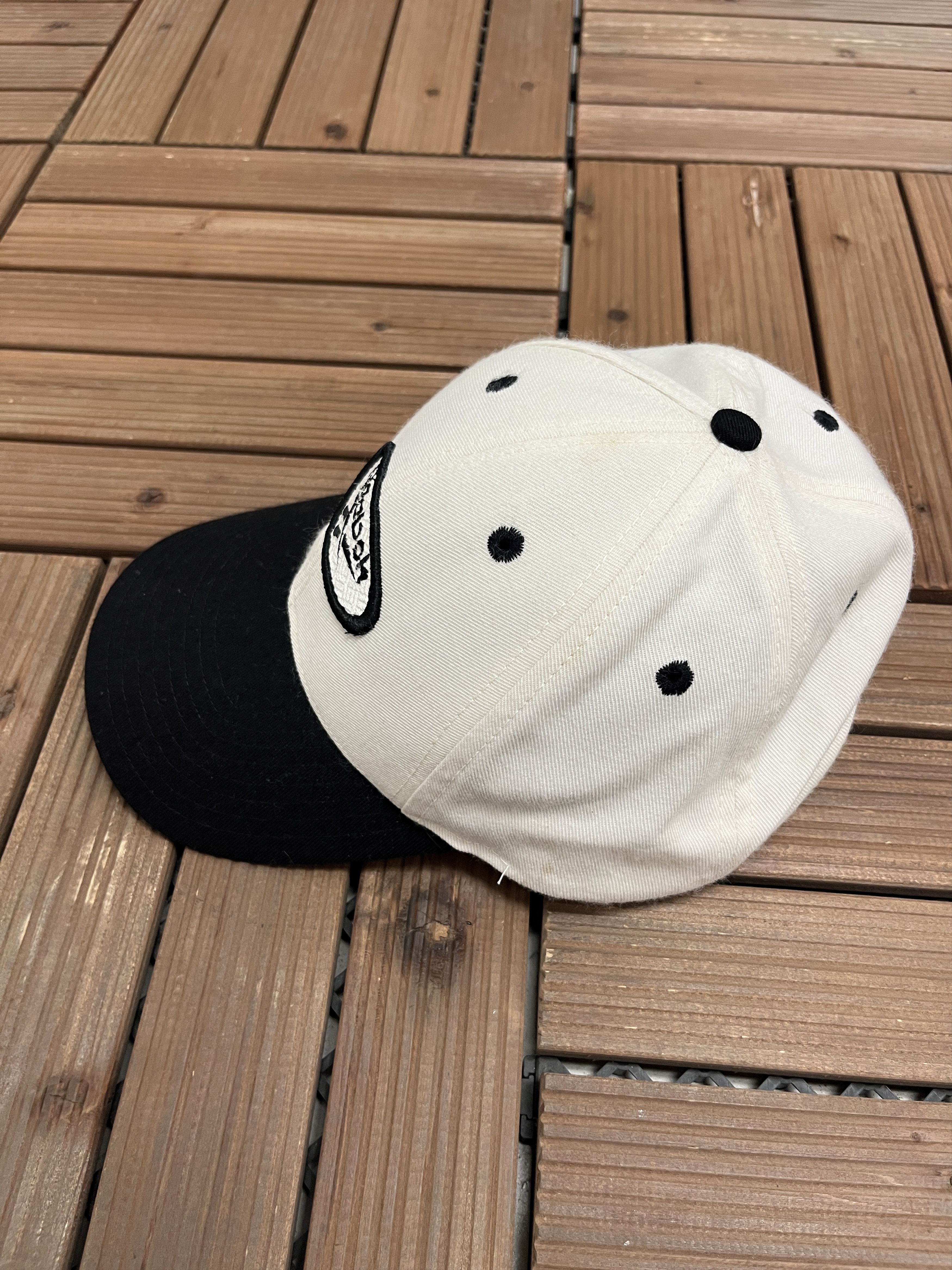 Reebok × Vintage Reebok Spell Out Vintage White Snap Back Hat Cap Size ONE SIZE - 4 Thumbnail