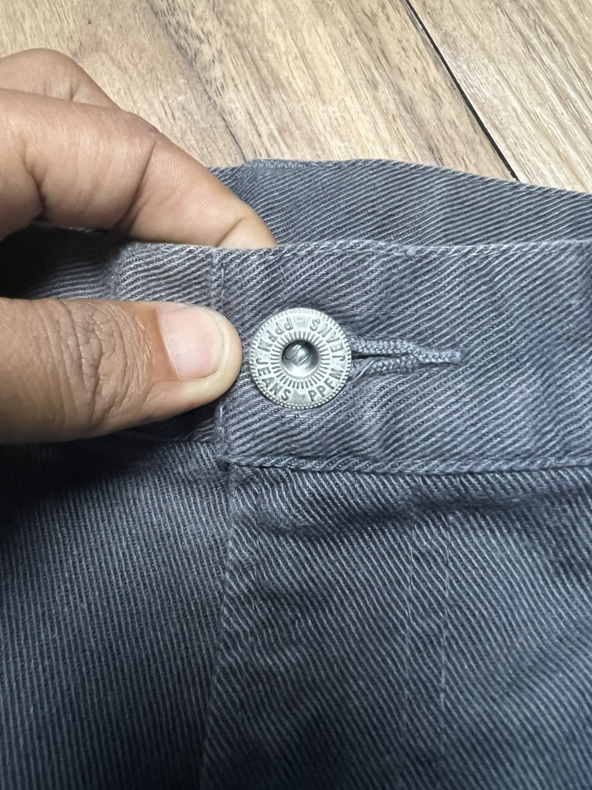 PPFM PPFM Japanese Brand Dark Grey Faded Denim Jeans (40) Size US 31 - 7 Thumbnail