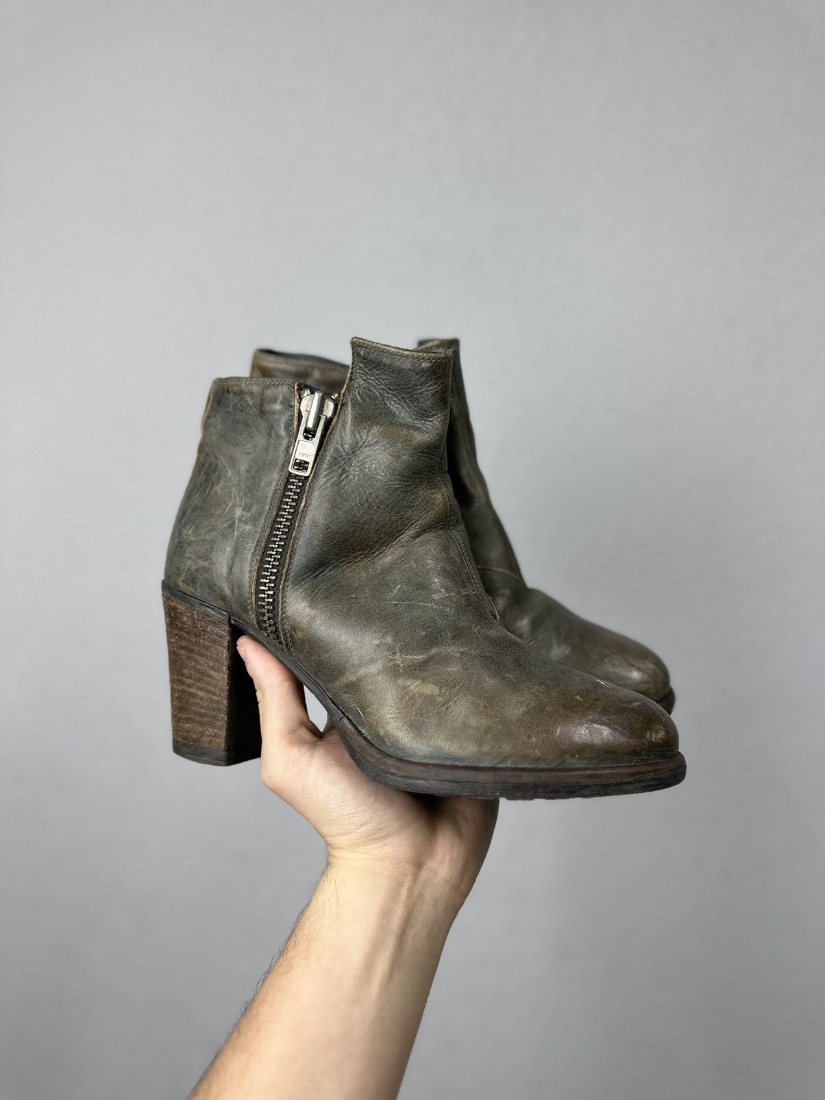 A.S.98 Vintage Leather Boots AS 98 HandMade Guidi Italy Rick owens Size US 9 / IT 39 - 1 Thumbnail