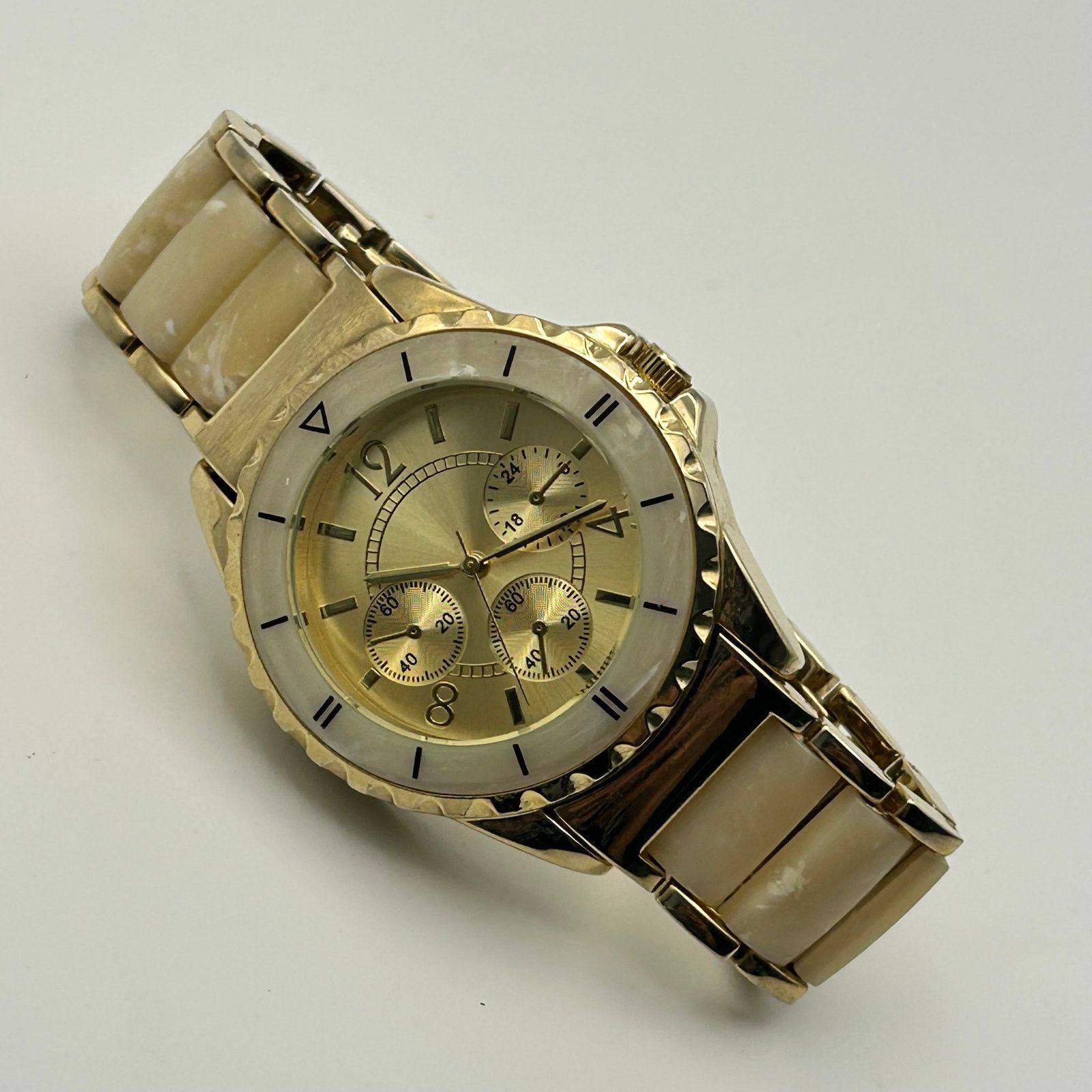 Other Women’s Gold Tone Chronograph Style Dial Watch New Battery Size ONE SIZE - 1 Thumbnail