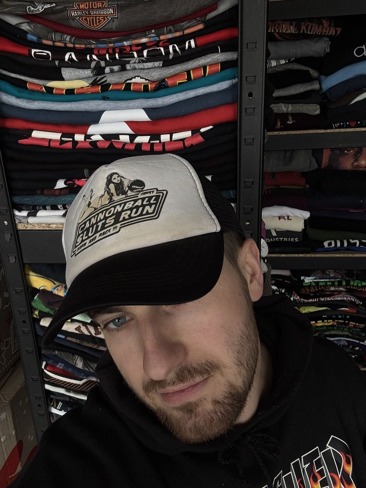 Vintage Trucker Hat Porn and Race Sexy Girl cap Size ONE SIZE - 2 Thumbnail