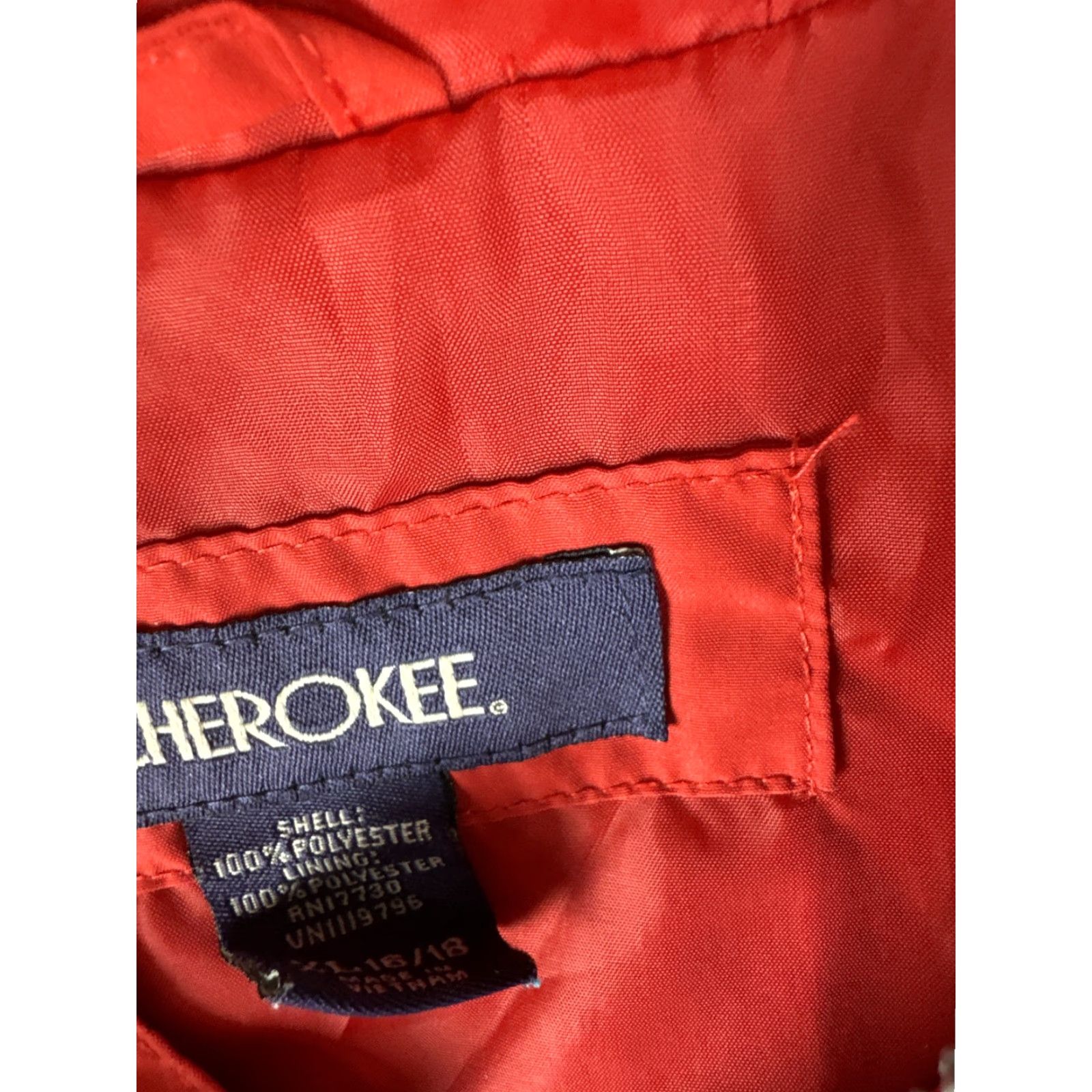 Cherokee Cherokee Women’s Red 16-18 Hoodie Windbreaker Jacket XL Size XL / US 12-14 / IT 48-50 - 3 Thumbnail