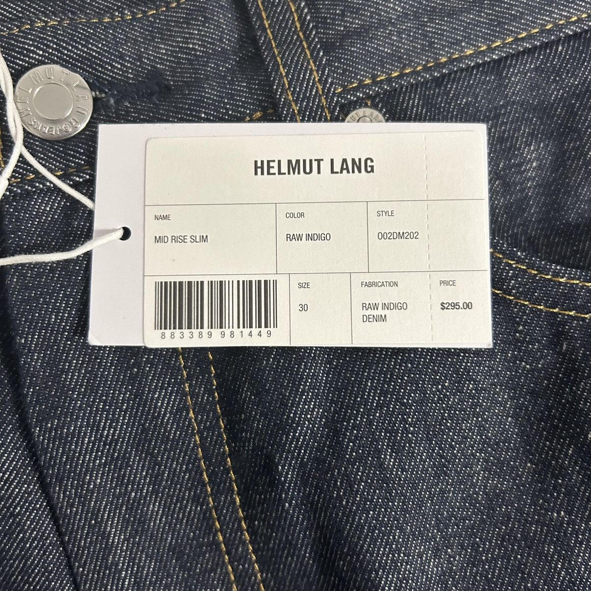 Helmut Lang New Helmut Lang Raw Indigo Slim Straight Jeans Size 30 Size US 30 / EU 46 - 6 Thumbnail