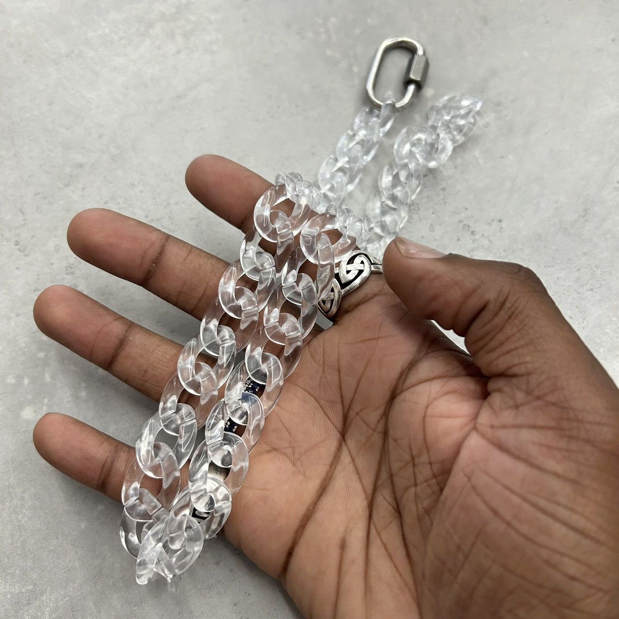 Vintage Y2K 2000s translucent clear Cuban link hiphop skater chain Size ONE SIZE - 2 Thumbnail