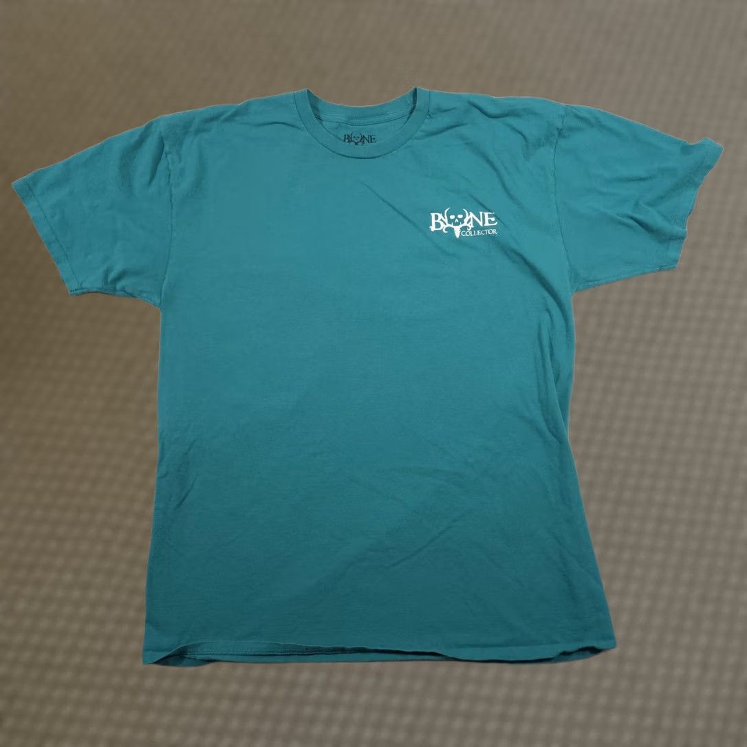 Bones VINTAGE Bone Collector Shirt Mens XL Teal Green Skull Antler Graphic Outdoor Hunting Size US XL / EU 56 / 4 - 1 Thumbnail