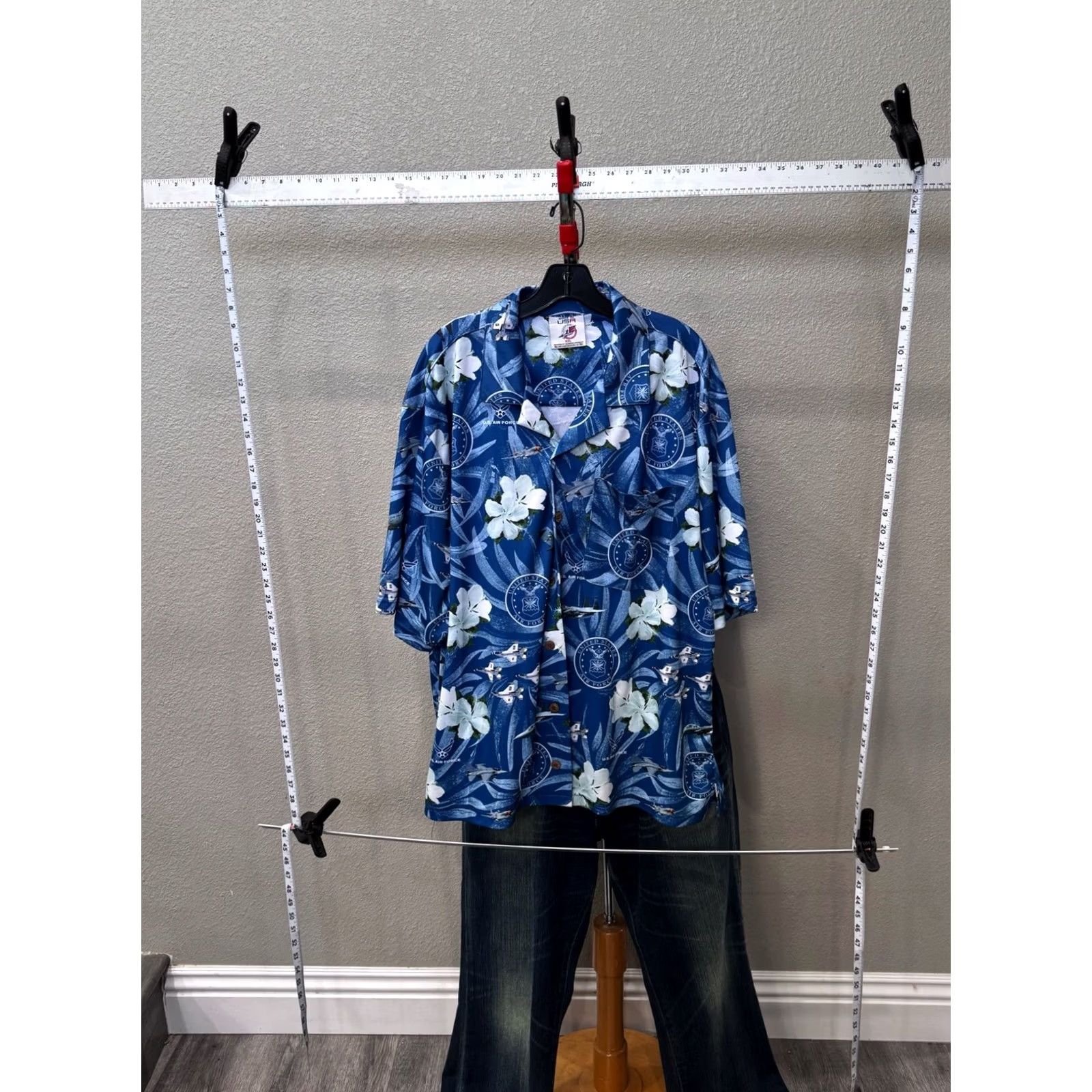 Vintage RARE United States Air Force Licensed Hawaiian SHORT SLEEVE BUTTON UP SHIRT XL Size US XL / EU 56 / 4 - 2 Thumbnail
