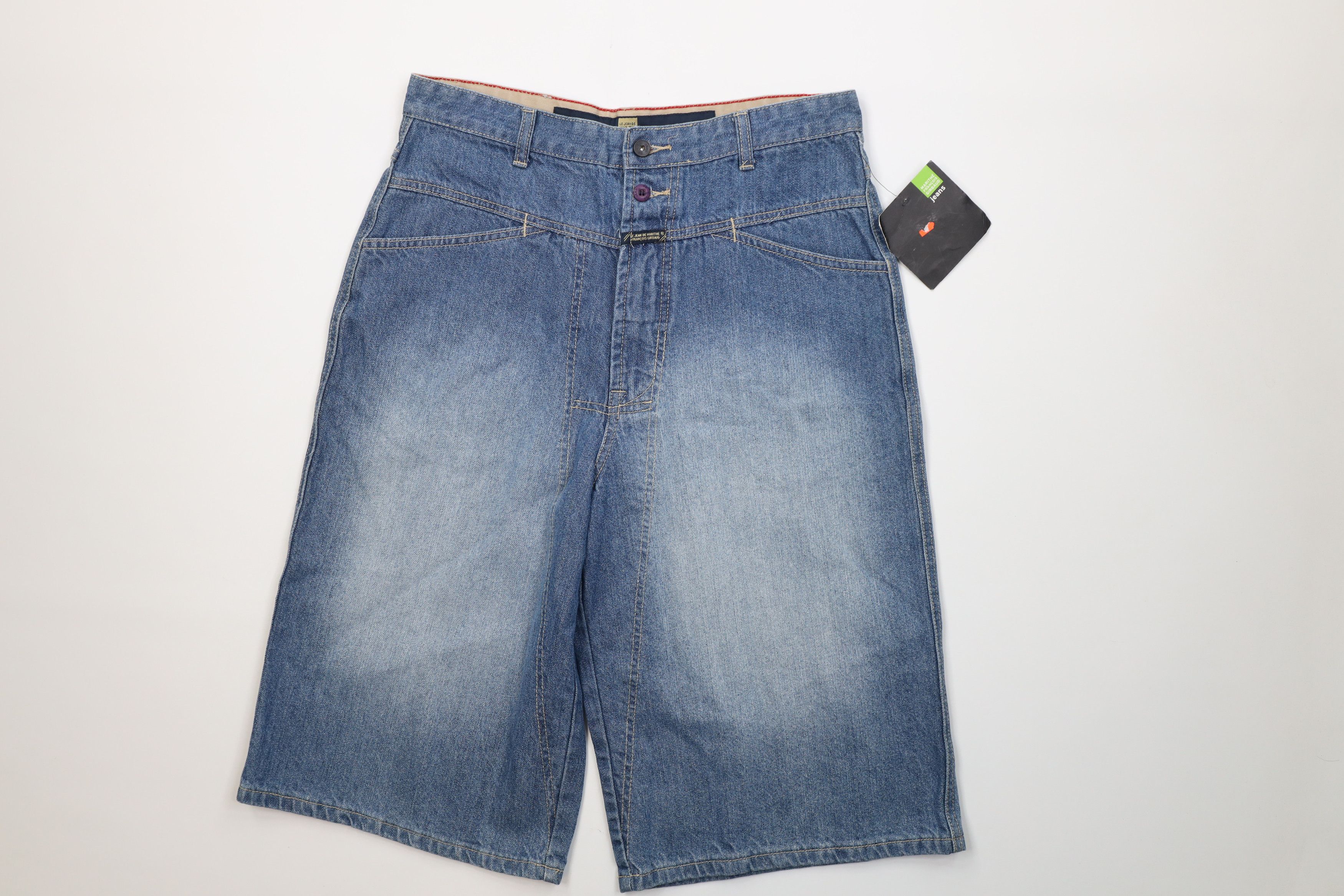 Marithe + Francois Girbaud Deadstock Vintage 90s Marithe Francois Girbaud Denim Shorts Size US 31 - 1 Thumbnail