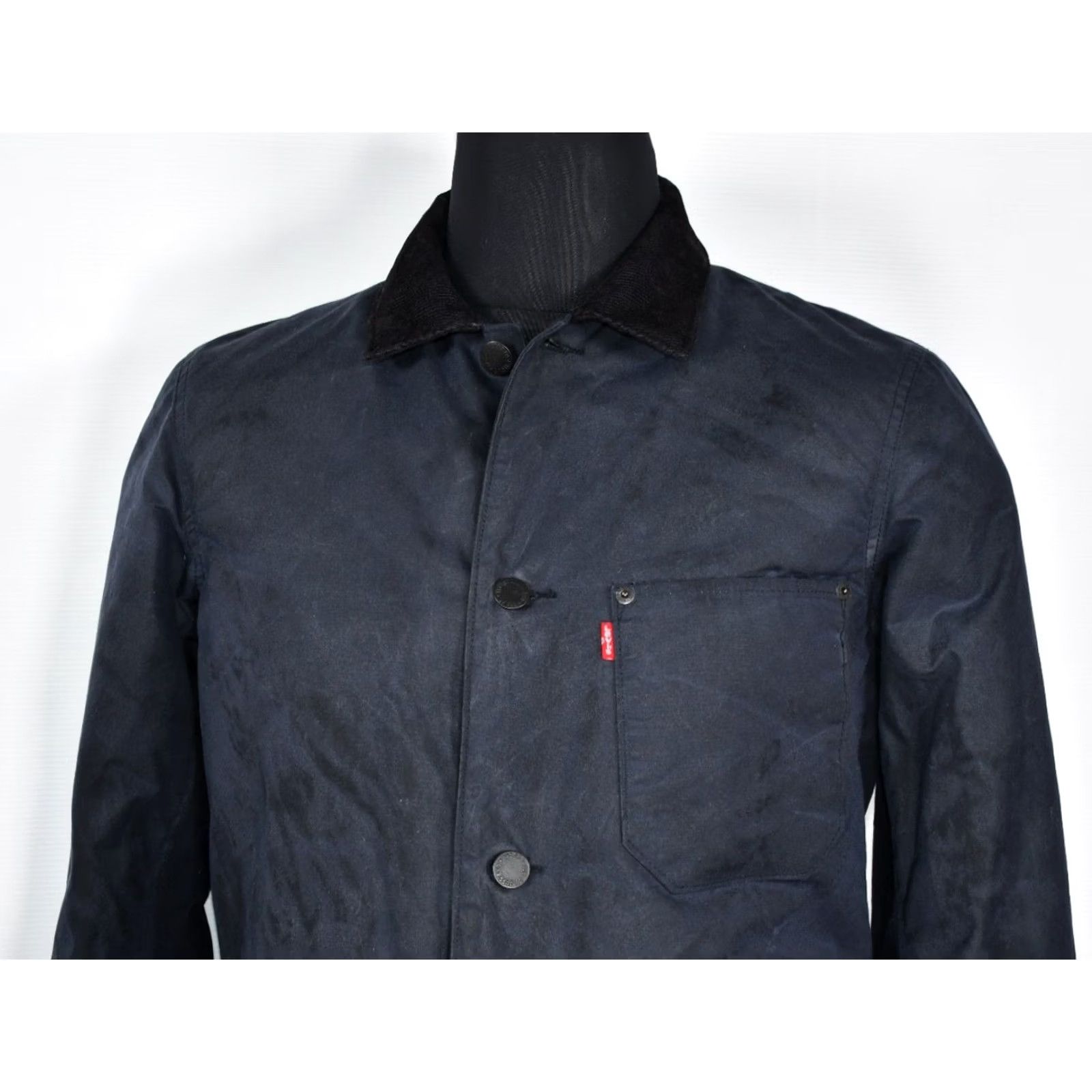 Levi's Levi's X Halley Stevenson Waxed Jacket - S - Men - Cotton - Lined - Wax Cotton - Blue - Vintage No - 55cm Chest / 67cm Back Length Size US S / EU 44-46 / 1 - 2 Thumbnail