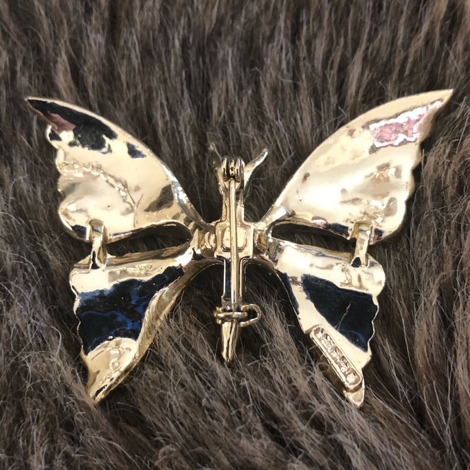 Vintage Vintage Gerrys gold butterfly stone accent brooch Size ONE SIZE - 2 Thumbnail