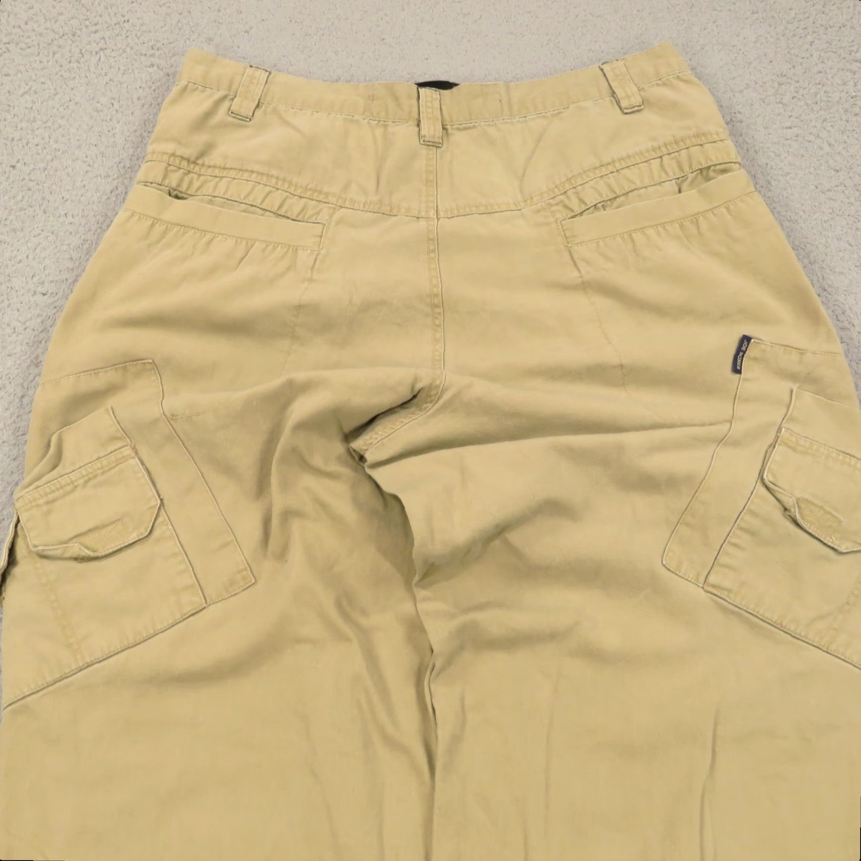 Joe Boxer VINTAGE Baggy Cargo Pants Mens 38 Y2K 30 in Inseam 11" Leg Opening 5-Pocket Canvas Cotton Joe Boxer Beige Slim Relaxed Size US 38 / EU 54 - 5 Thumbnail