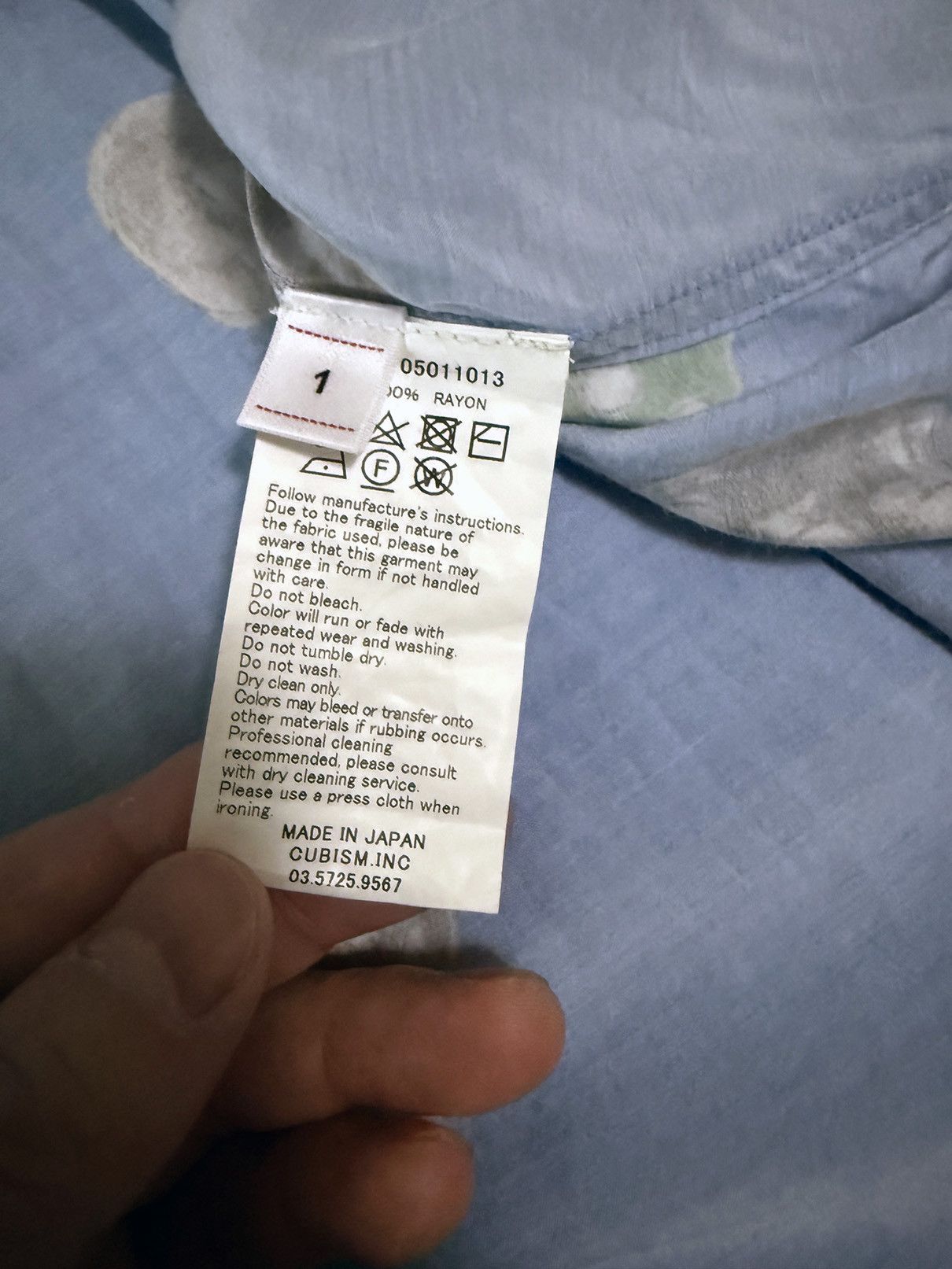 Visvim 21 SS Wallis Shirt Dice Blue Sz. 1 012101105011013 Size US S / EU 44-46 / 1 - 2 Thumbnail