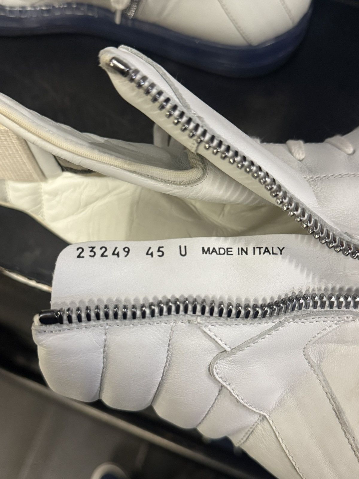 Rick Owens Rick owens geobasket chalk white blue transparent Size US 13 / EU 46 - 6 Thumbnail