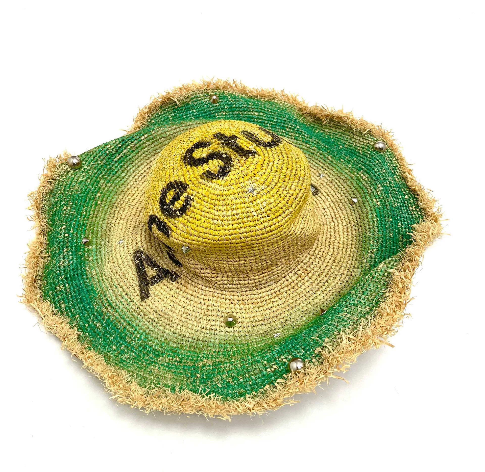 Acne Studios Acne Studios Rivet Logo Woven Straw Bucket Hat Size ONE SIZE - 1 Thumbnail