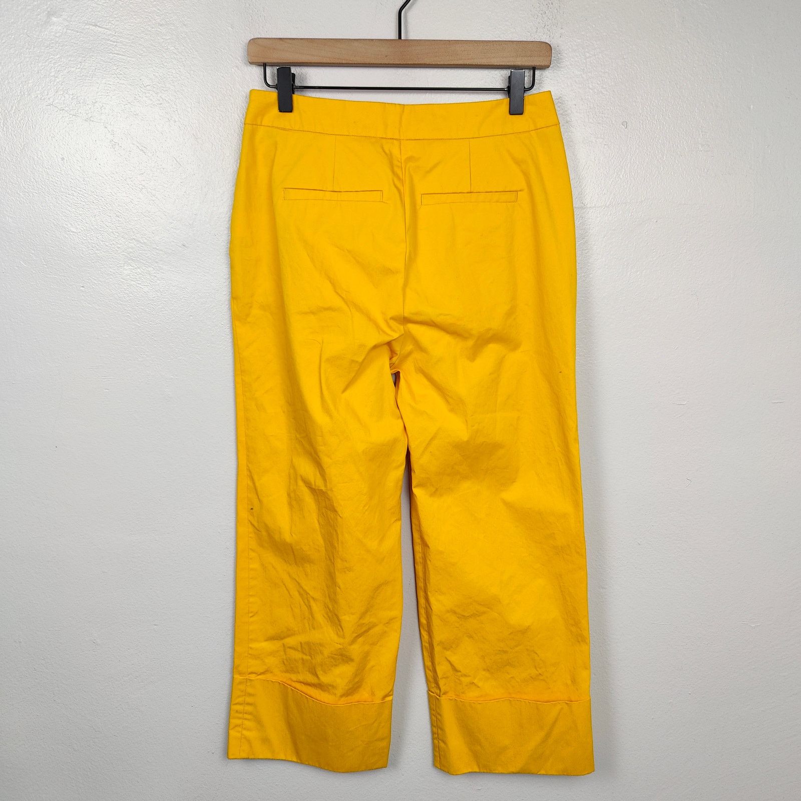 Other Boden Hambledon Pants Womens 4R Yellow Wide Leg Cuffed Size 27" / US 4 / IT 40 - 5 Thumbnail
