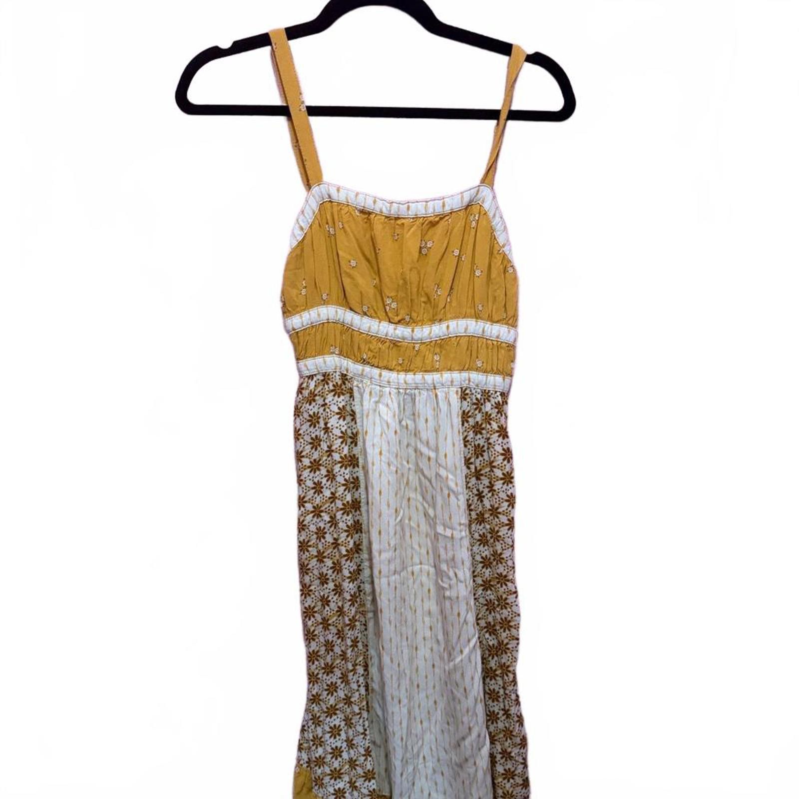 Designer Charming Yellow Floral Maxi Dress Size S / US 4 / IT 40 - 1 Thumbnail