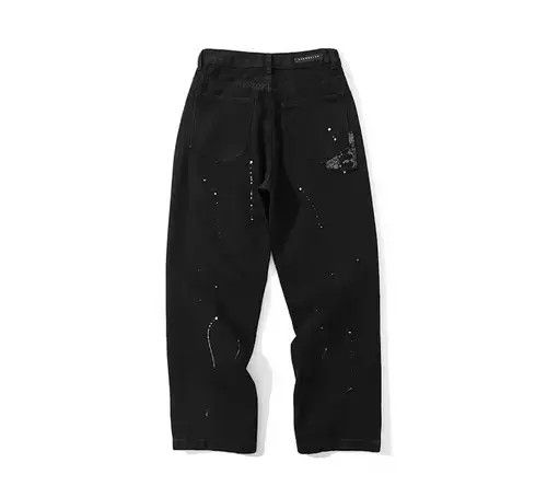 Jean 21 Indigo Union Japan Black Patchwork Bandana Paisley Pants Size US 32 / EU 48 - 2 Thumbnail