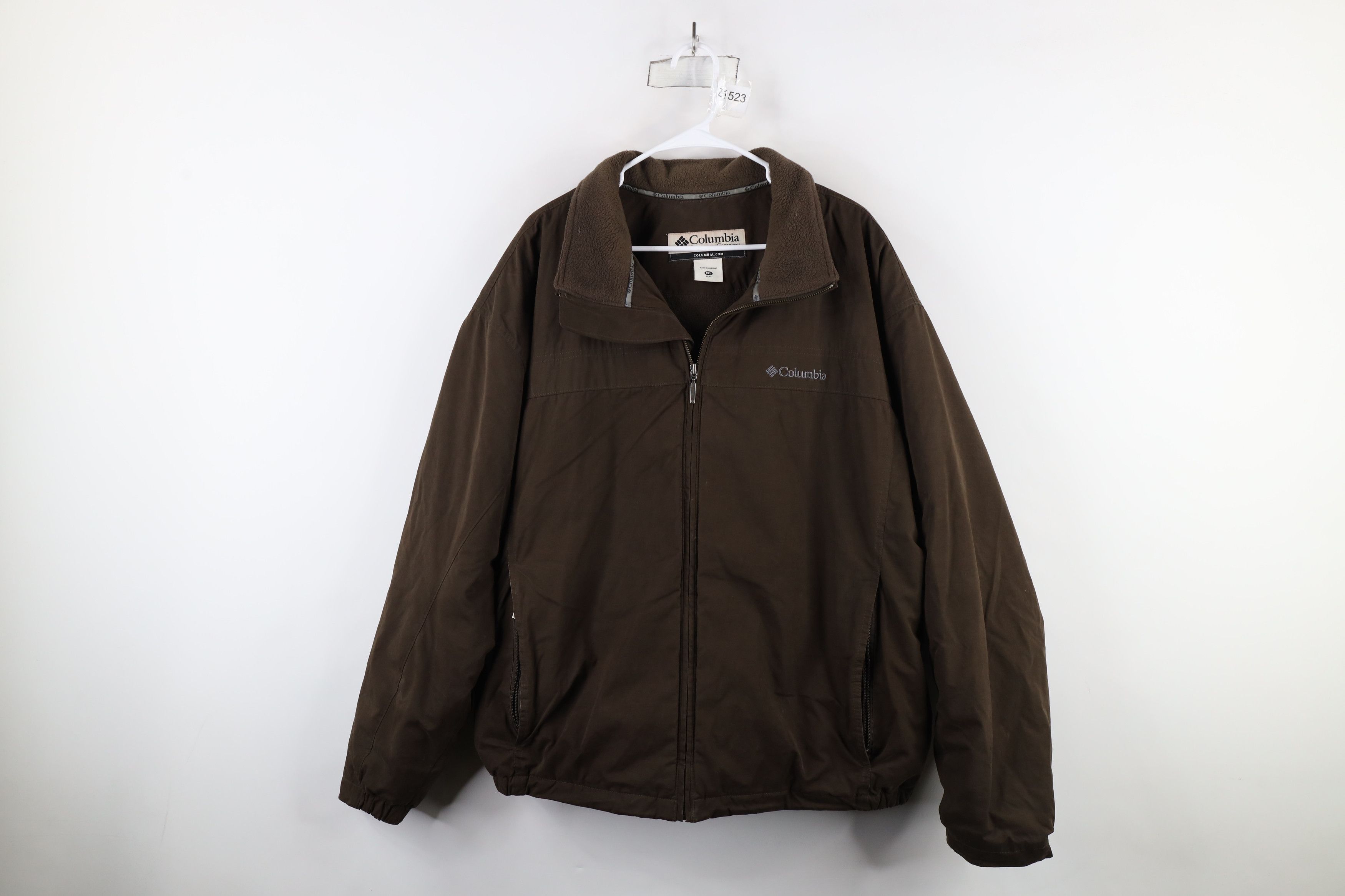 Columbia × Vintage Vintage Columbia Spell Out Fleece Lined Bomber Jacket Brown Size US XXL / EU 58 / 5 - 1 Thumbnail