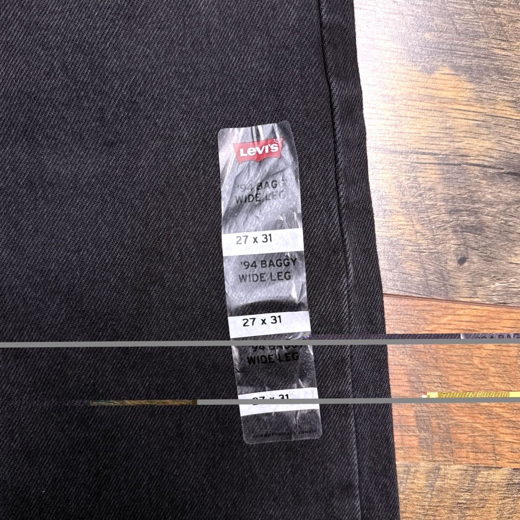 Levi's VINTAGE Levis 94 Baggy Wide Leg Jeans Womens 27 Black 27x31 Mid Rise New Size 27" / US 4 / IT 40 - 6 Thumbnail