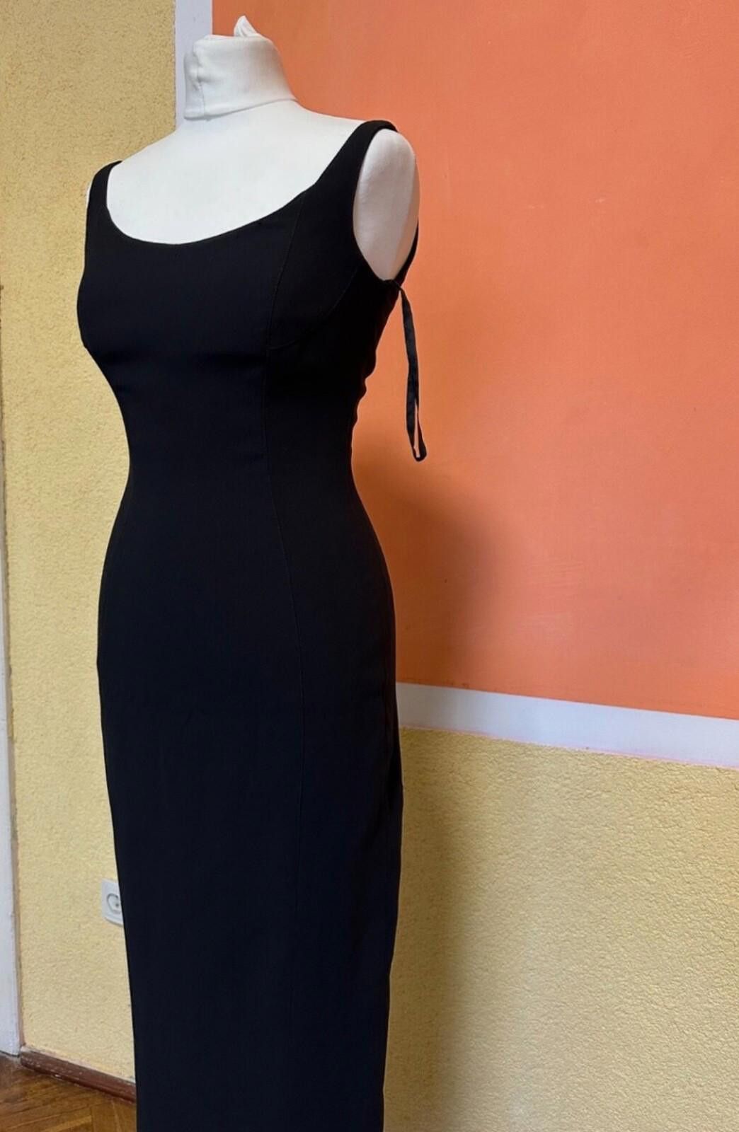 Thierry Mugler ARCHIVE THIERRY MUGLER 2000 Black Maxi Dress Size 42 Size M / US 6-8 / IT 42-44 - 4 Thumbnail