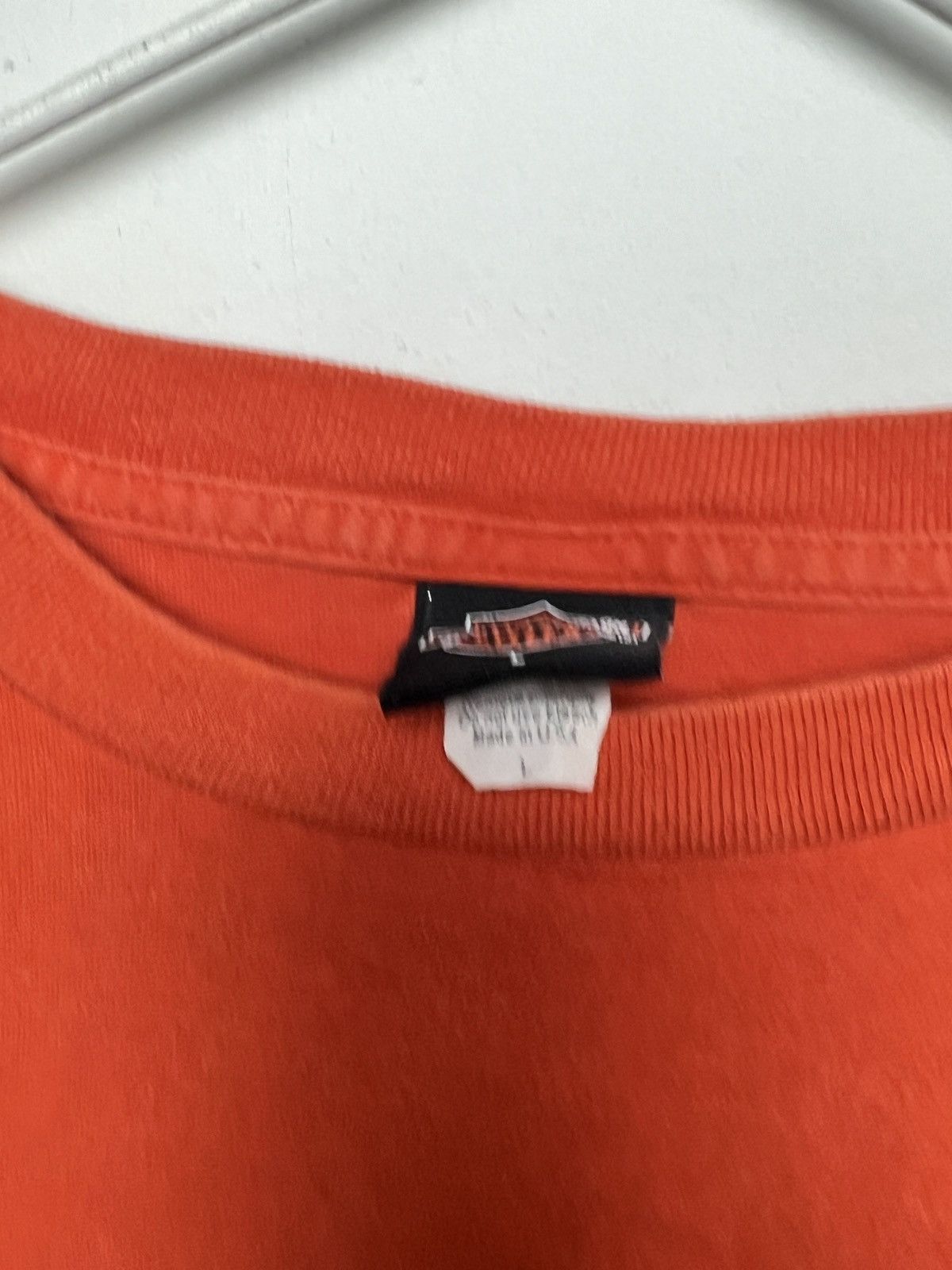 harley davidson y2k prison orange longsleeve vintage l-xl