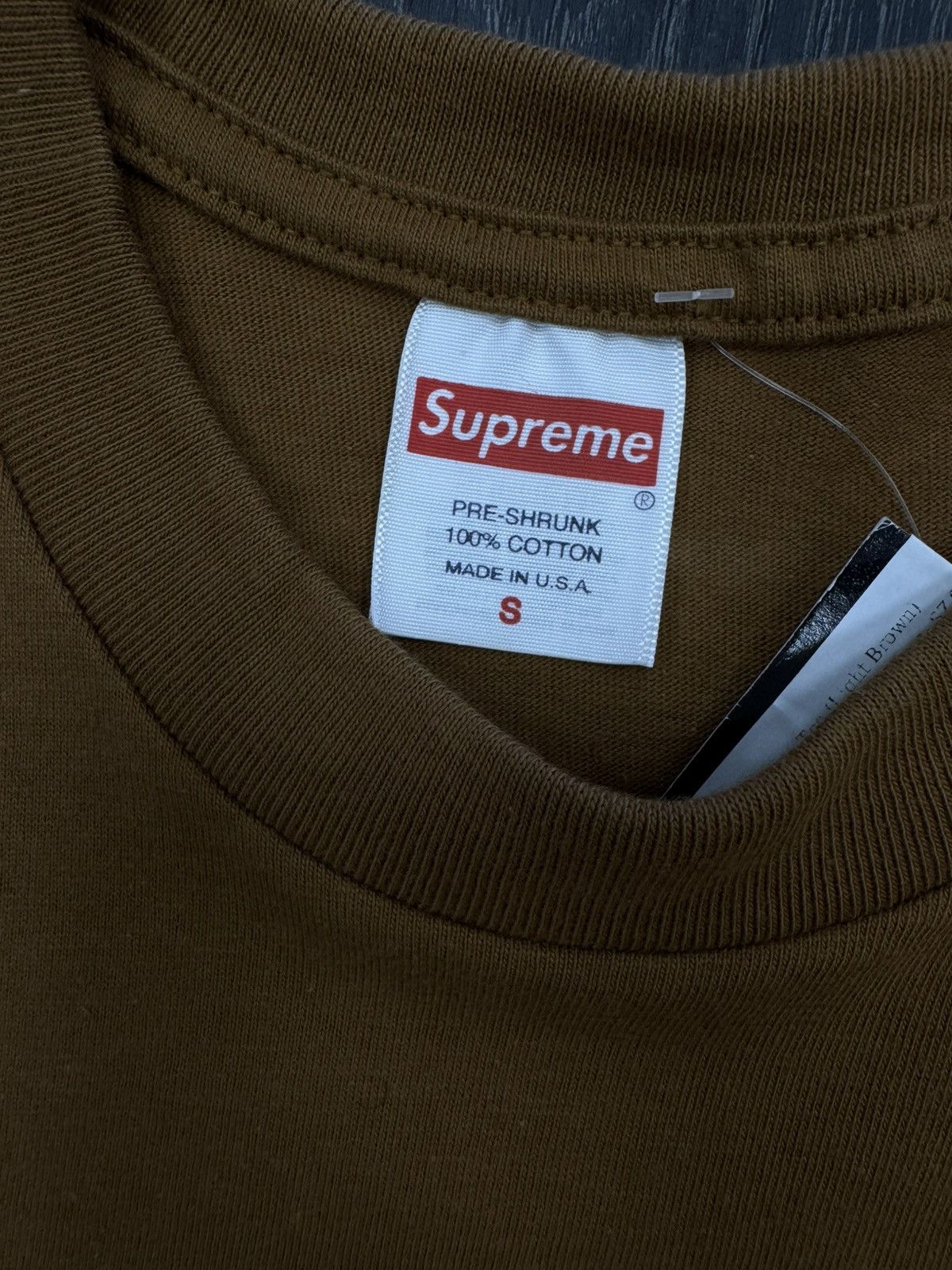 Supreme Supreme Arabic Logo Tee (Brown) Size US S / EU 44-46 / 1 - 2 Thumbnail