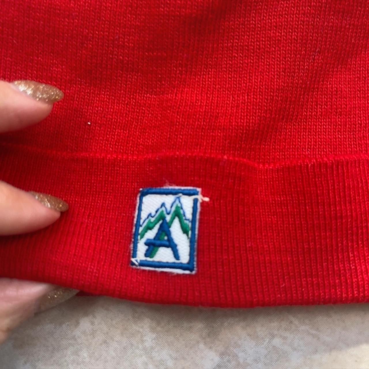 Vintage Vintage Italian Beanie Hat Tassle On Top Red Wool Acrylic Size ONE SIZE - 6 Thumbnail