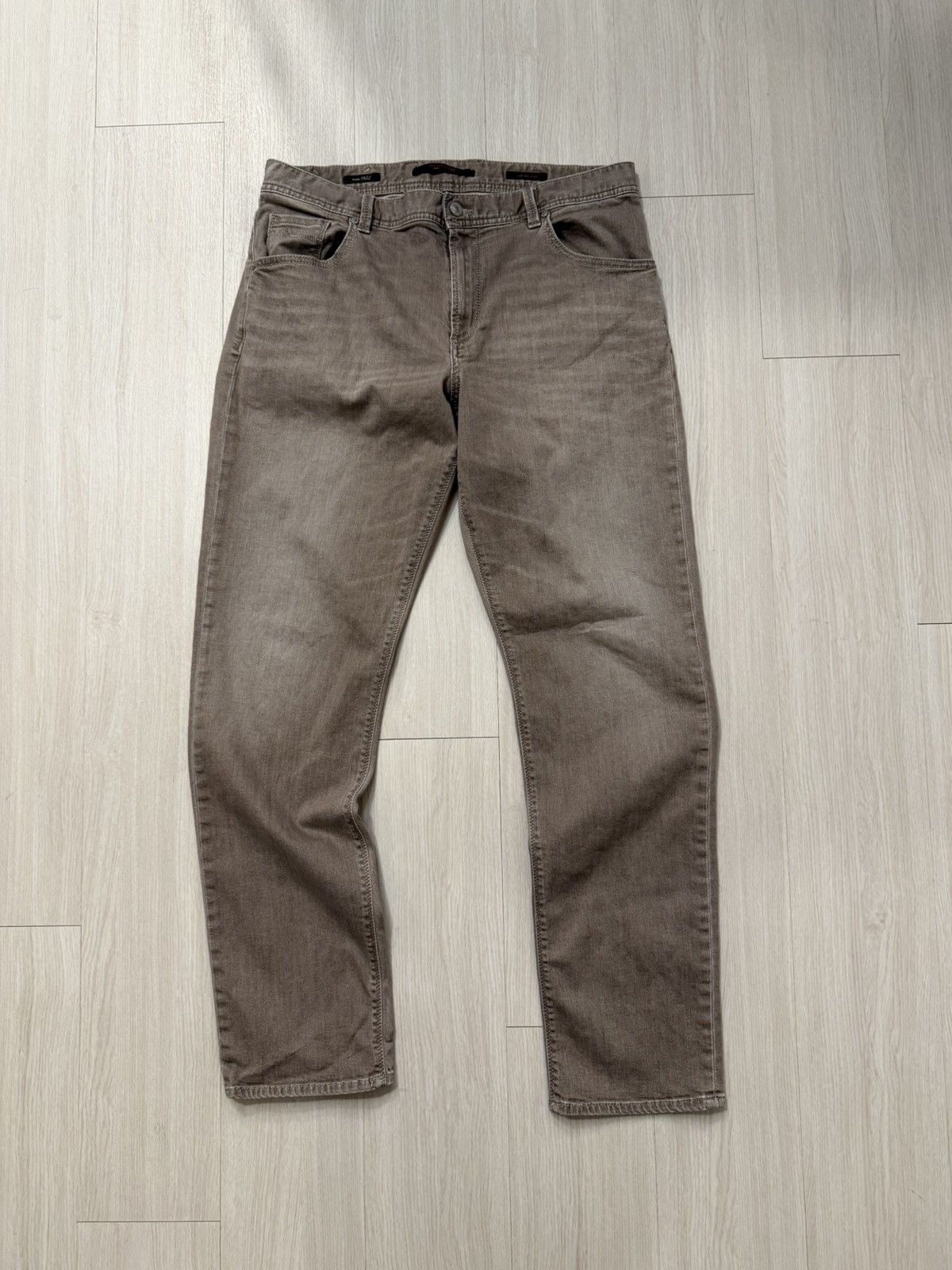 Alberto Alberto Brown Modern Fit Jeans Size US 34 / EU 50 - 2 Thumbnail