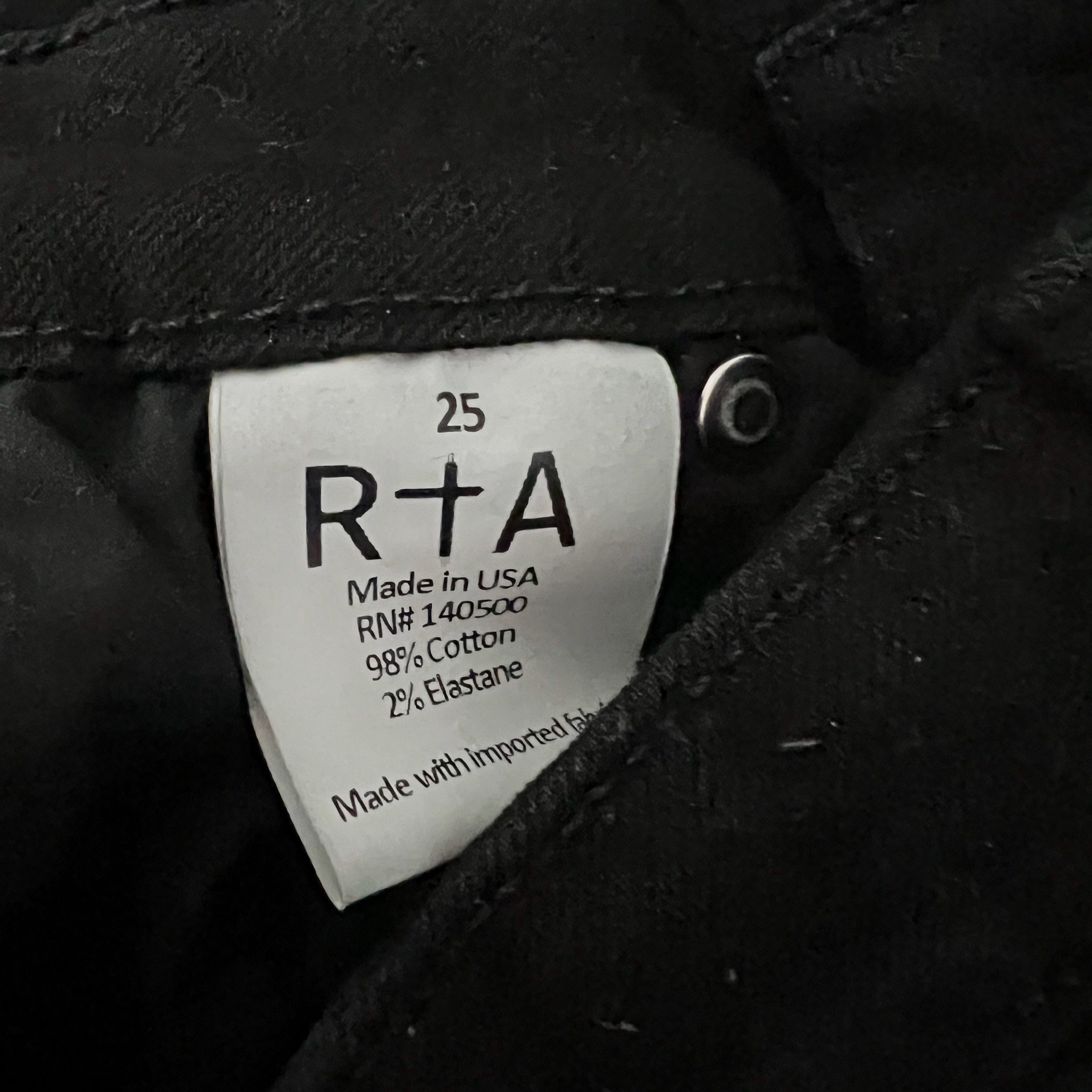 Rta RTA Women's Cotton Stretch High Waisted Size 25" / US 0 / IT 36 - 3 Thumbnail