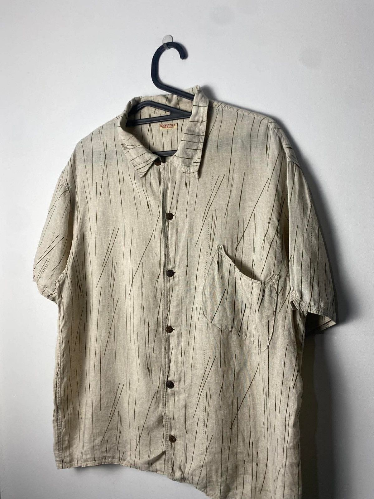 Kapital Kapital French Cloth Linen Rainwabash Discharge Aloha Shirt Size US XL / EU 56 / 4 - 2 Thumbnail
