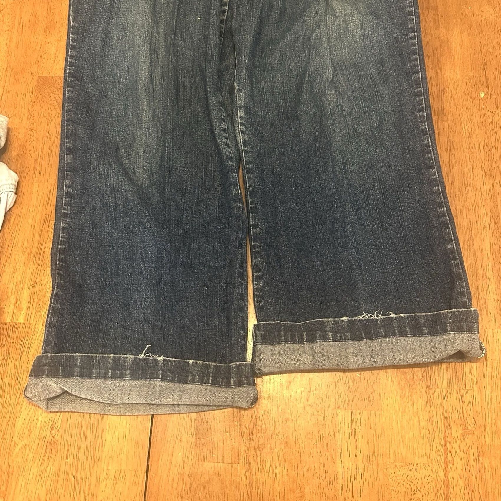 Vintage VINTAGE Sailor Denim Jeans 33x30 70s 80s Workwear Straight Wide Leg Blue Talon Size US 33 - 3 Thumbnail