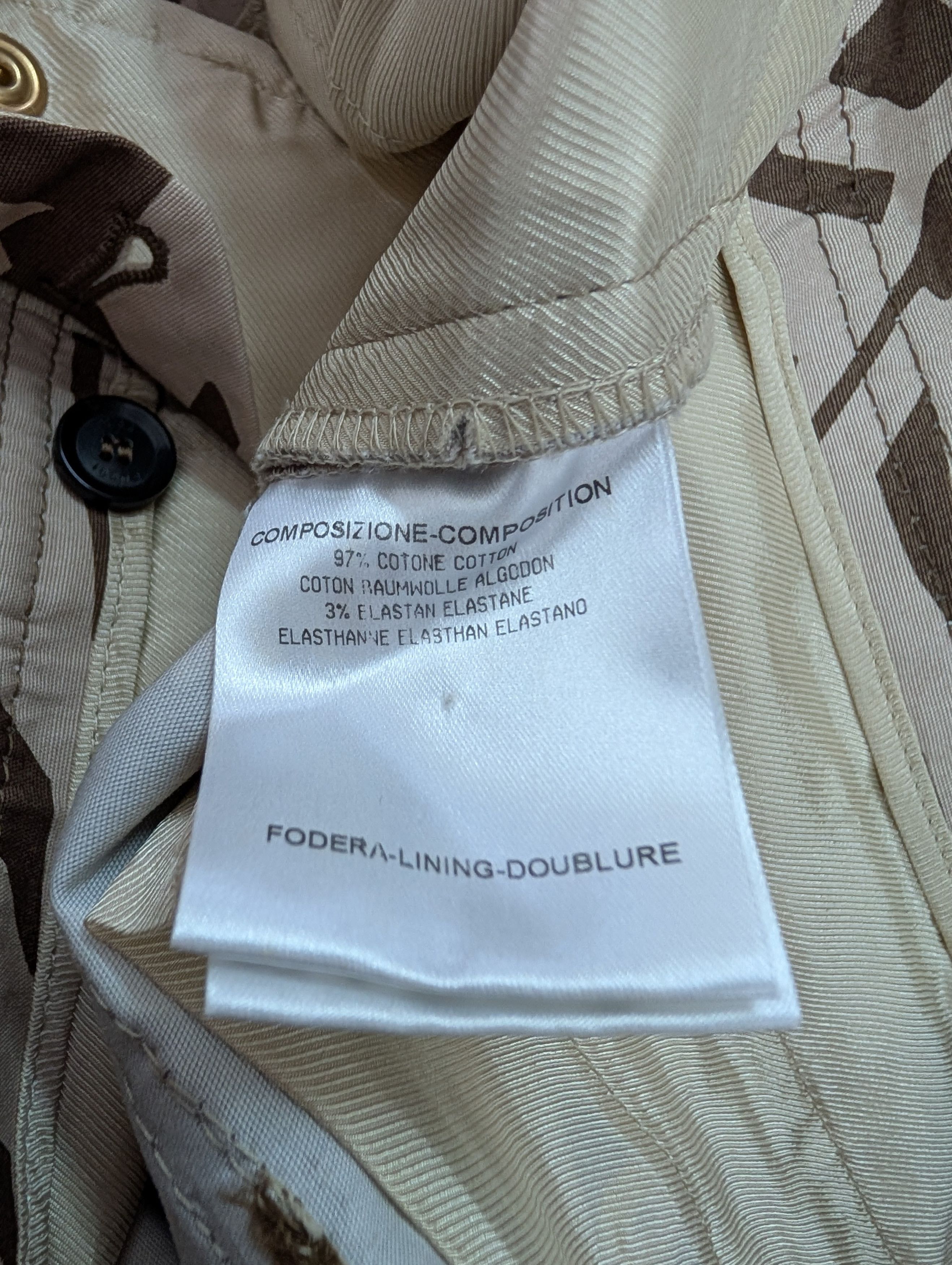 Gucci Gucci Beige Safari Pattern Cargo Pants Size 26" / US 2 / IT 38 - 10 Thumbnail