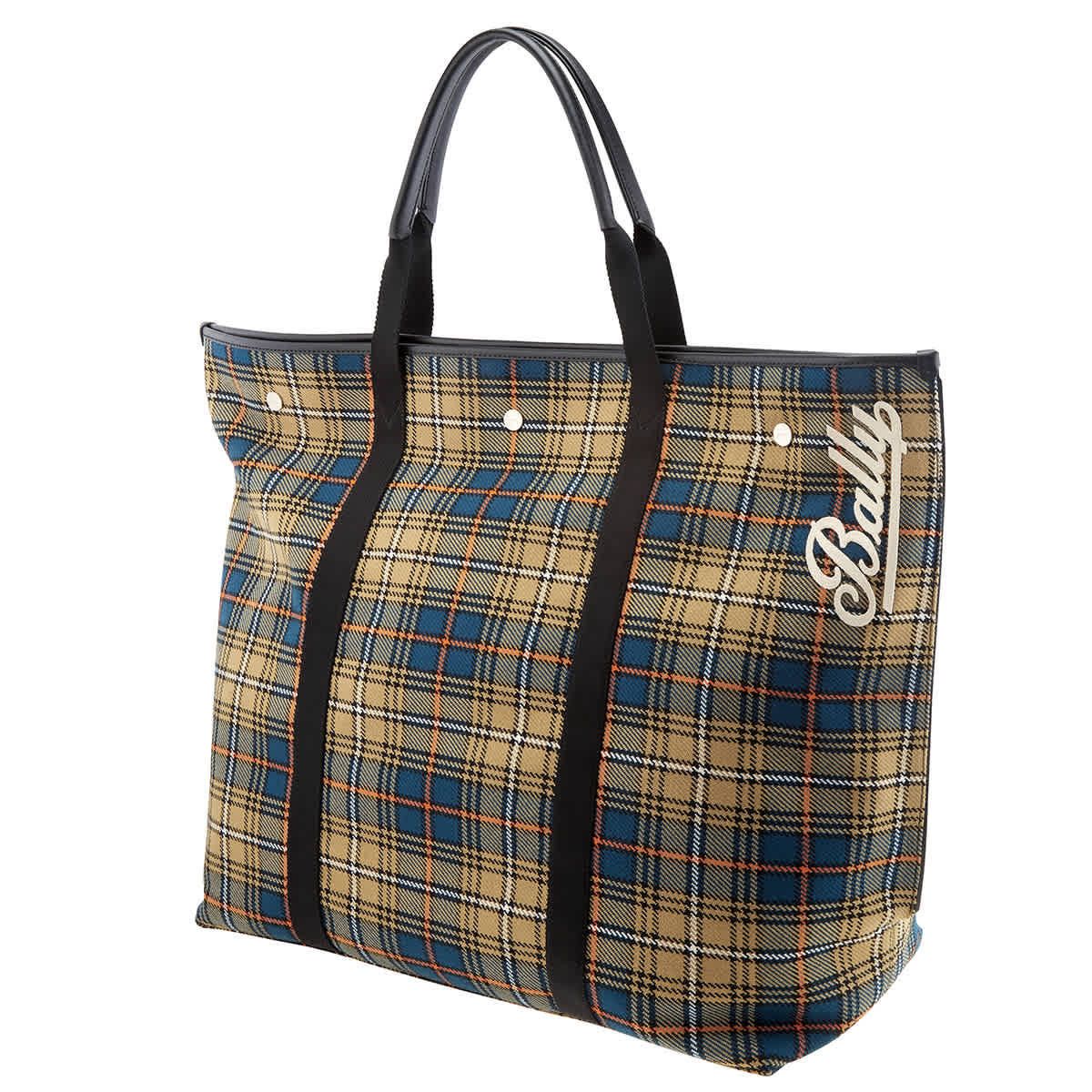 Bally Bally Checkered Unisex Canvas Leather Trim Tote Shoulder Bag Size ONE SIZE - 1 Thumbnail