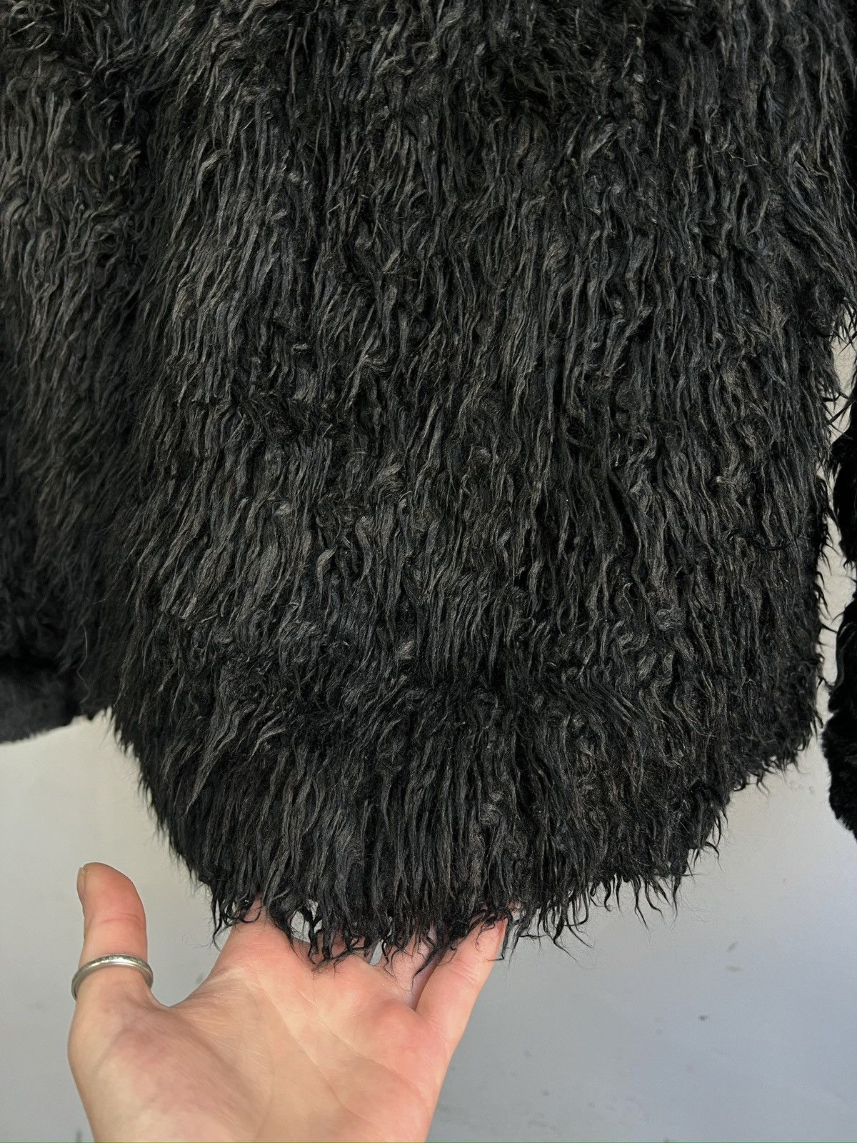 PPFM Faux fur fuzzy black cropped jacket archive 2000s hype Size US M / EU 48-50 / 2 - 7 Thumbnail
