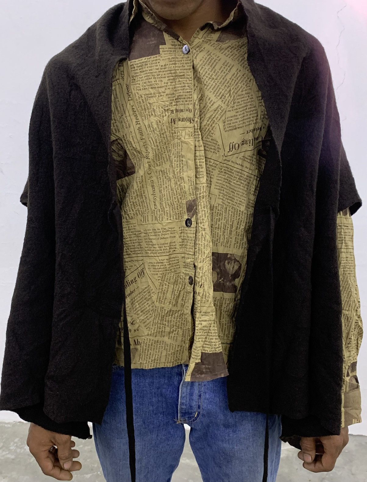 DKNY DKNY wool cardigan runaway style Size US XL / EU 56 / 4 - 4 Thumbnail