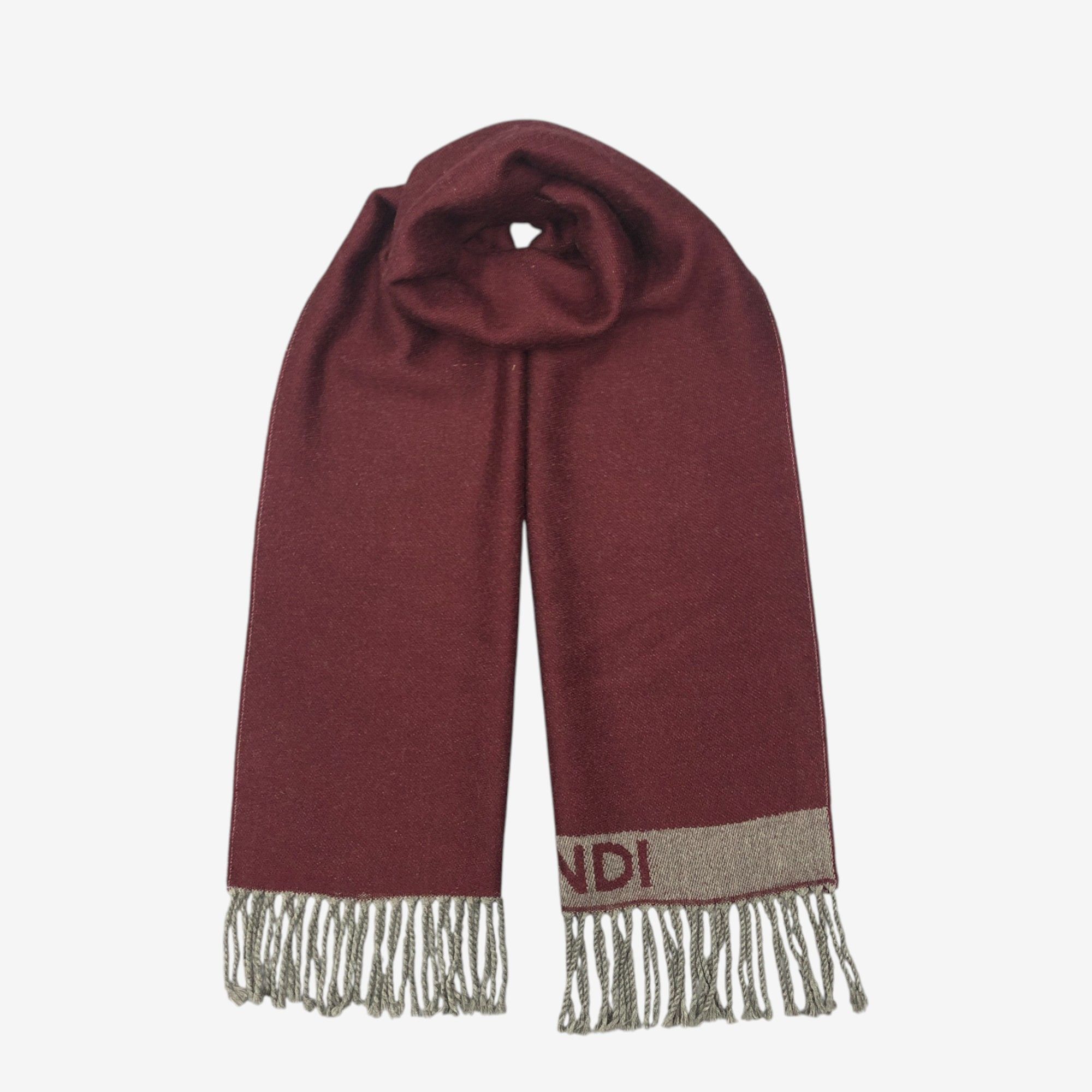 Japanese Brand Vintage Fendi Scarf Muffler Wool Fringe Winter Scarves Size ONE SIZE - 1 Thumbnail