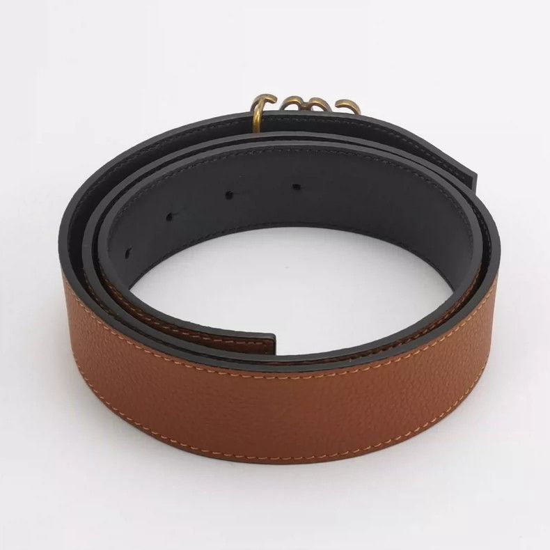 Loewe LOEWE Anagram leather patch metal buckle double sided belt Size ONE SIZE - 2 Thumbnail