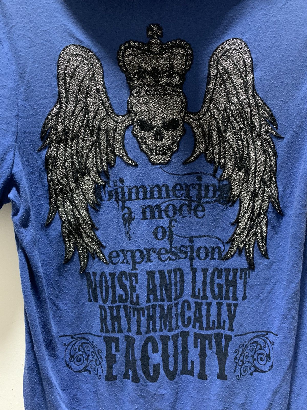If Six Was Nine Y2k Dig Deep poem Cross skull Punk style hood Tee Size US M / EU 48-50 / 2 - 13 Thumbnail