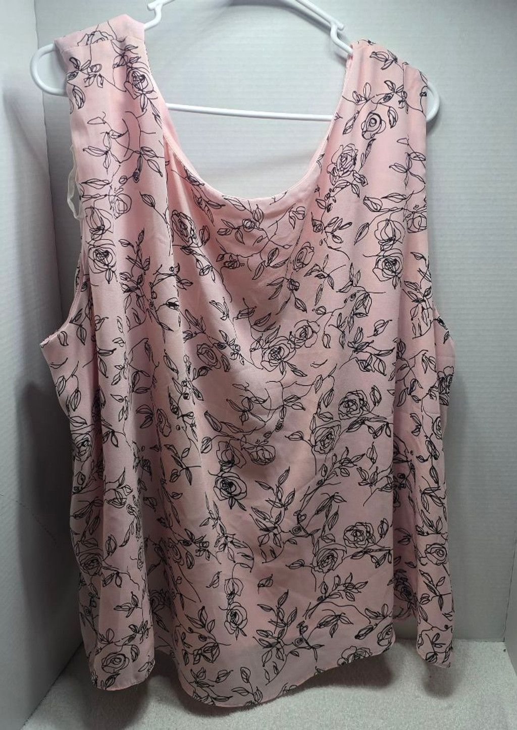 The Unbranded Brand Women's DANA KAY Pink & Black Floral Tank Top Plus Size 32W Size M / US 6-8 / IT 42-44 - 5 Thumbnail