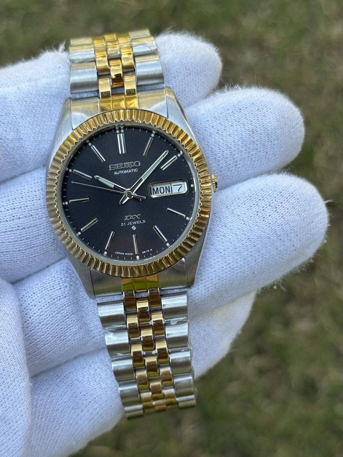 Seiko Seiko 5 DX Fluted Bezel Automatic 6309 Japanese mens Watch Size 36 - 22 Thumbnail