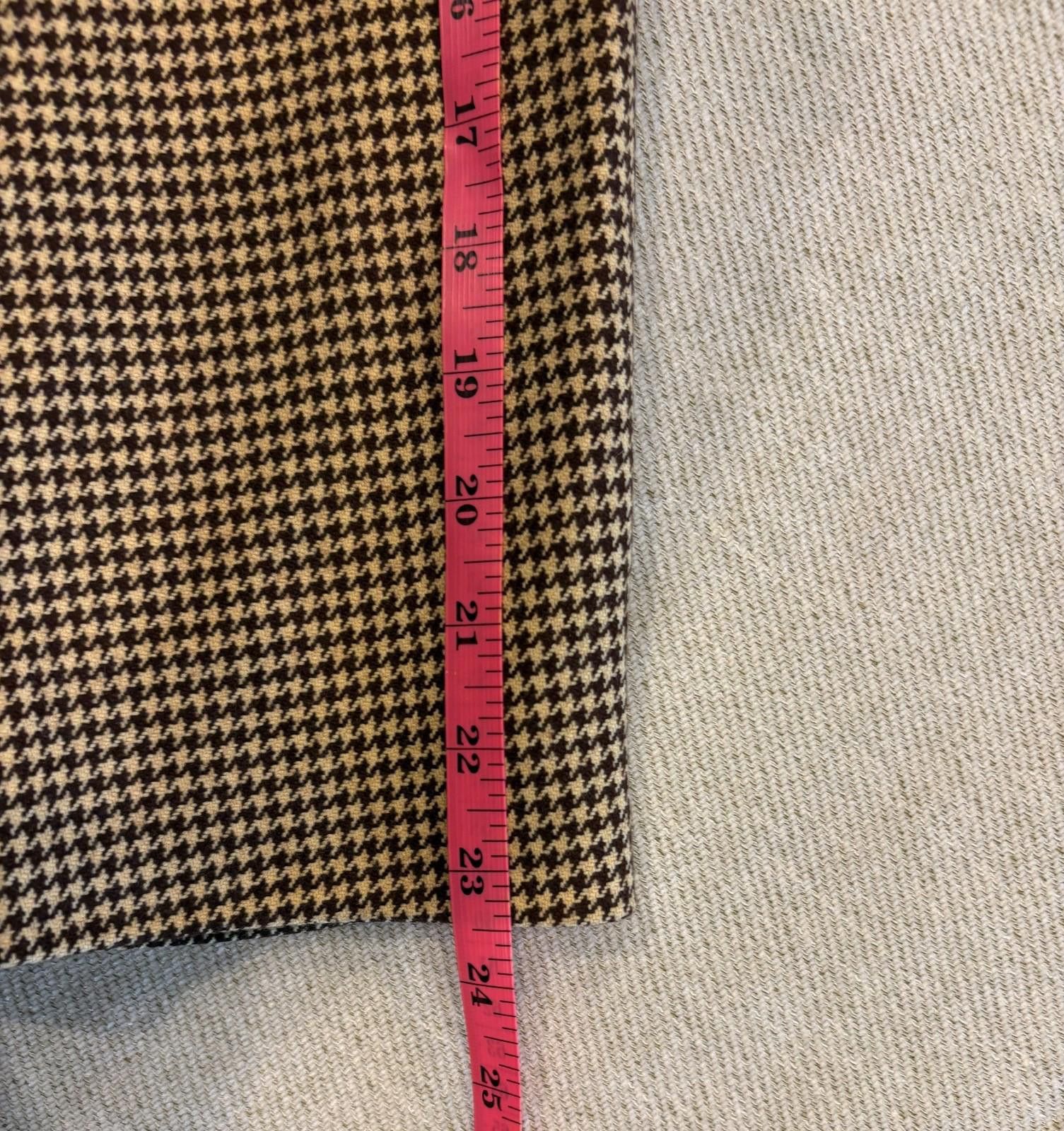 Ermenegildo Zegna Ermenegildo Zegna Sport Coat 46R Brown Houndstooth 100% Wool Size 46R - 9 Thumbnail