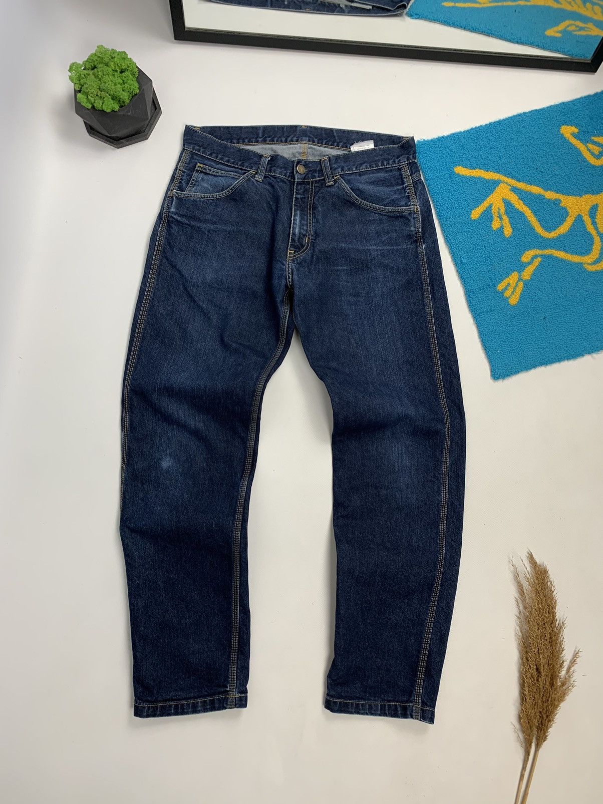 Carhartt × Vintage Vintage Carhartt Skill Denim Distressed Pant Size US 32 / EU 48 - 2 Thumbnail