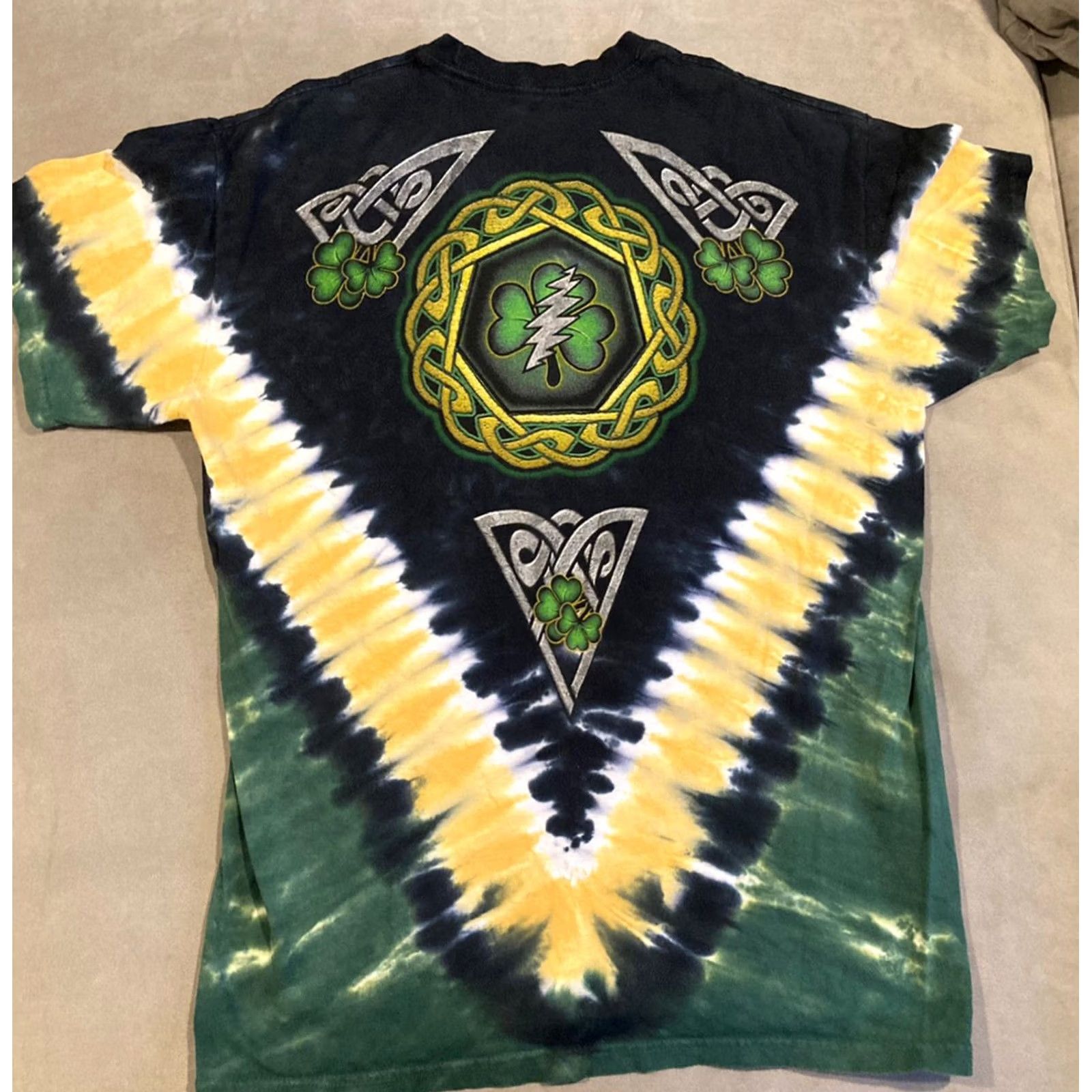 Liquid Blue Grateful Dead Liquid Blue Tie Dye Green Shamrock Shirt Irish Celtic L Regular Size Size US L / EU 52-54 / 3 - 4 Thumbnail