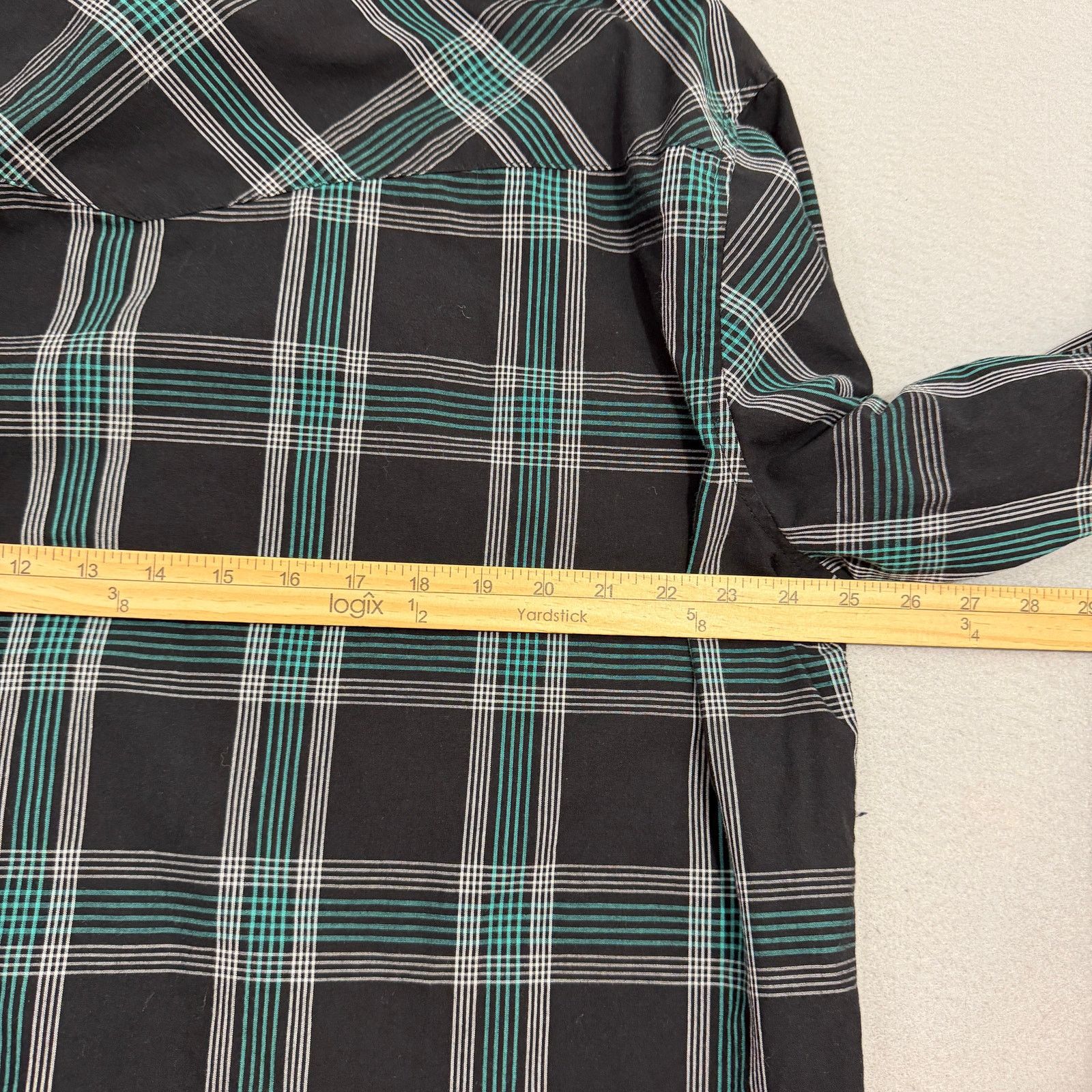 Wrangler Vintage Wrangler Pearl Snap Shirt Men's 17.5 XL Black Green Size US XL / EU 56 / 4 - 9 Thumbnail